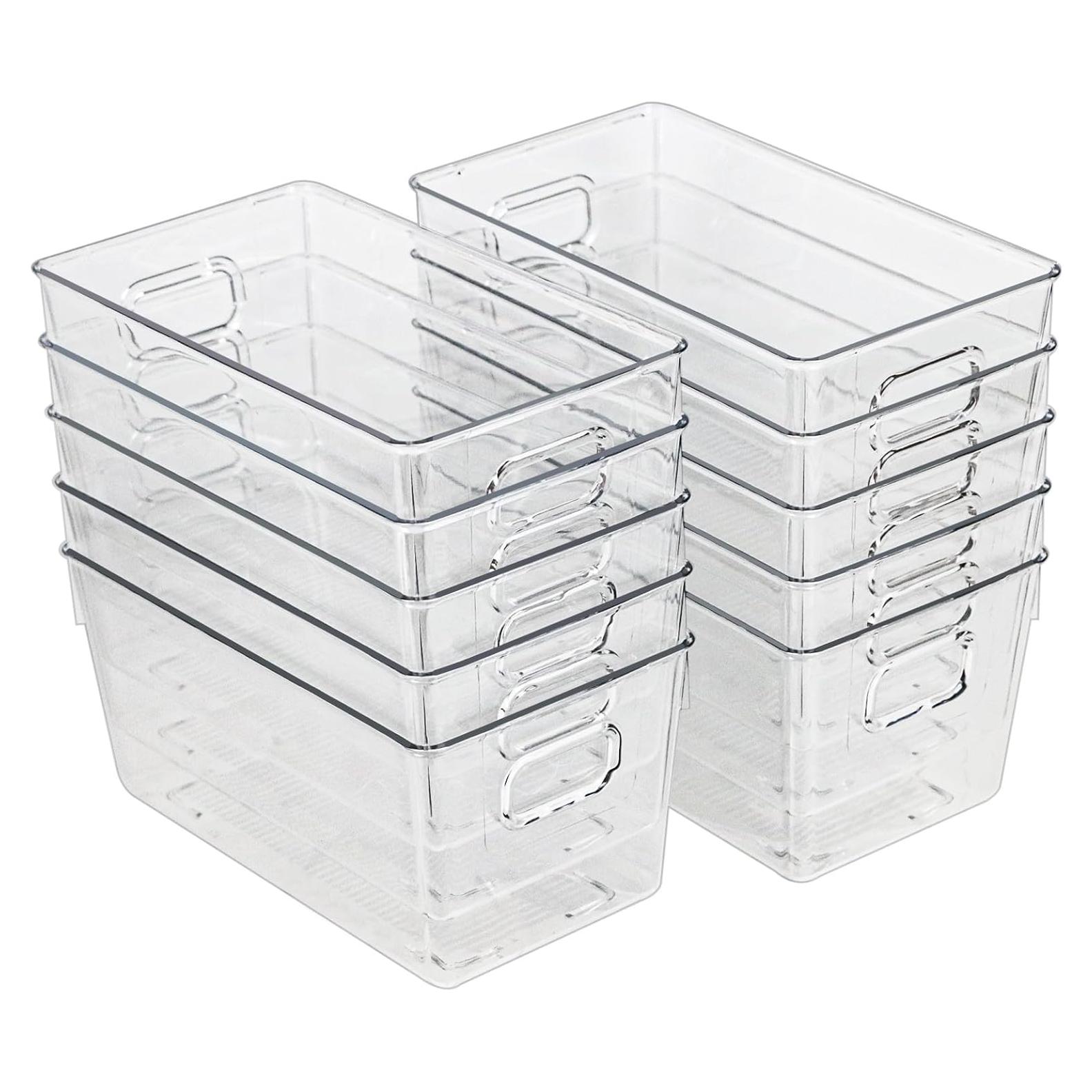 10 Contenedores de Almacenamiento Transparentes ZEXALOR 23.8x13x10 cm