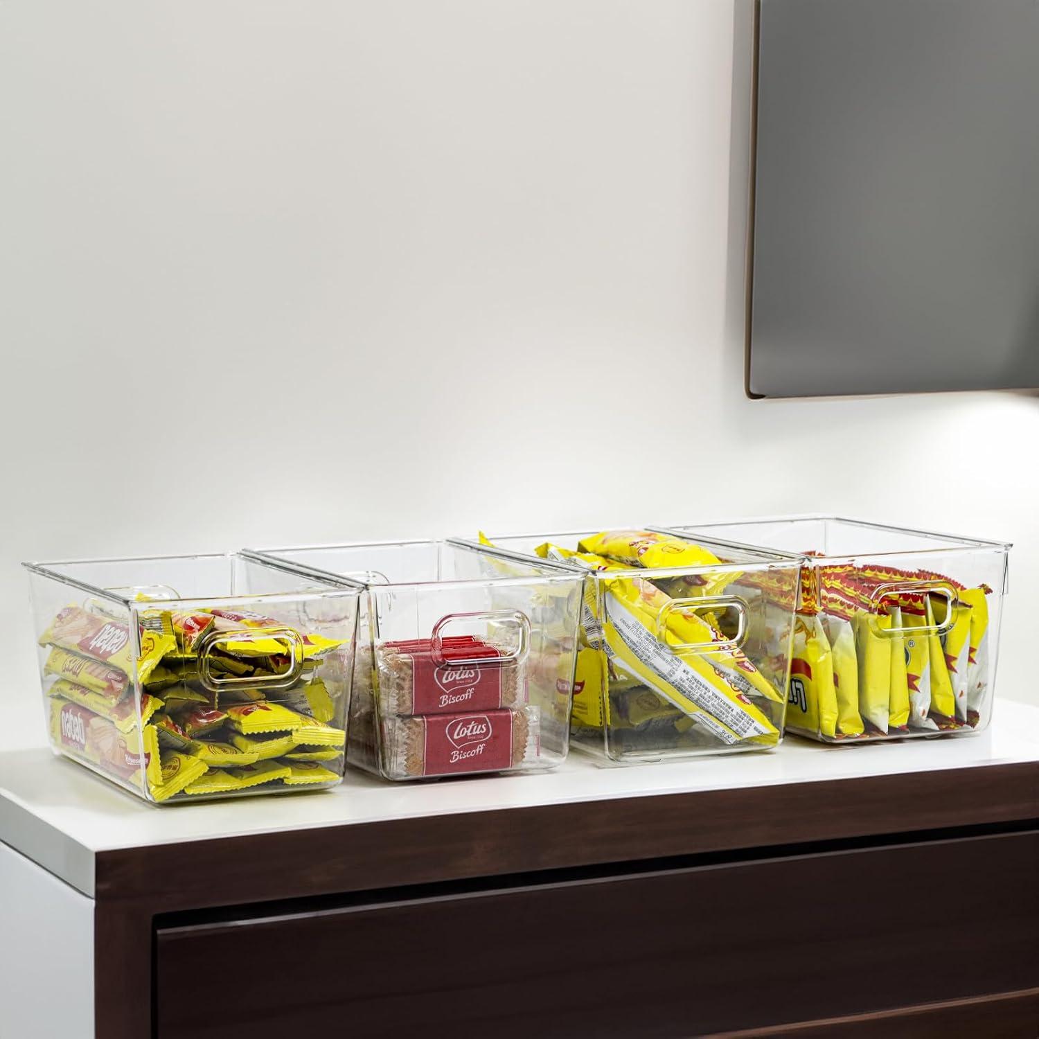 10 Contenedores de Almacenamiento Transparentes ZEXALOR 23.8x13x10 cm