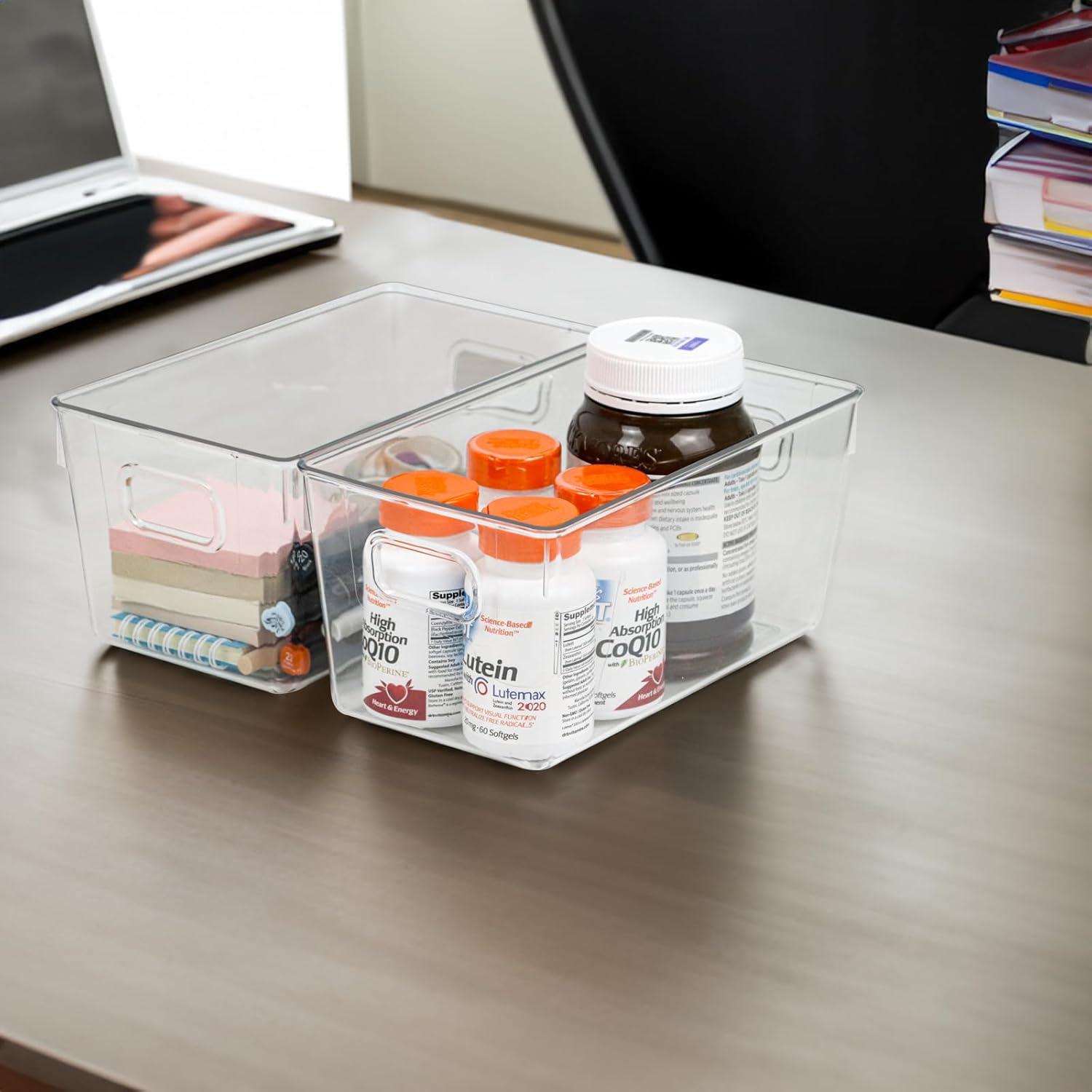 10 Contenedores de Almacenamiento Transparentes ZEXALOR 23.8x13x10 cm