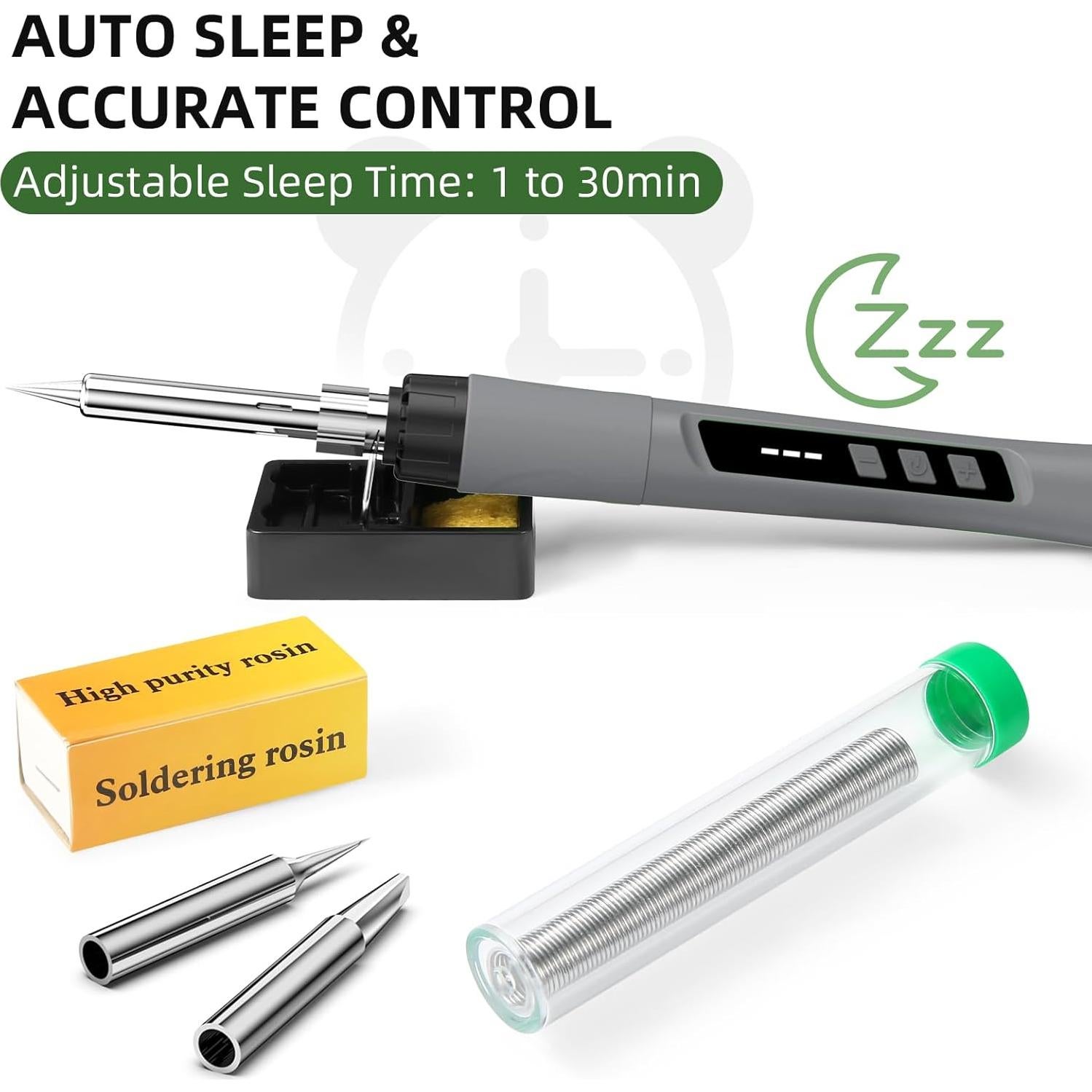 Kit de Soldador Crtsweker 190W con Pantalla LED y Accesorios