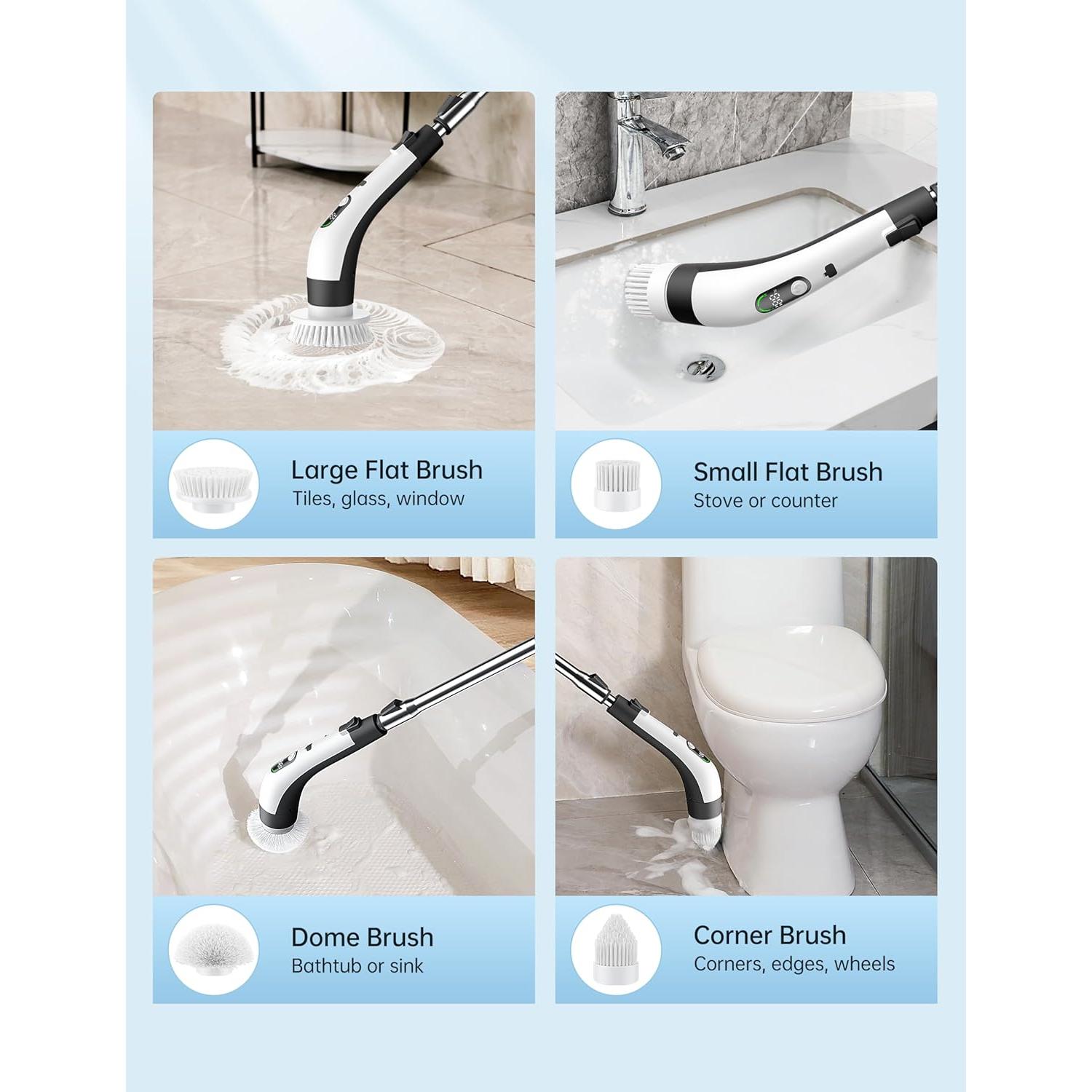 Limpiador Eléctrico de Espín Vaxbree IPX7 8 Cabezas 120 Min