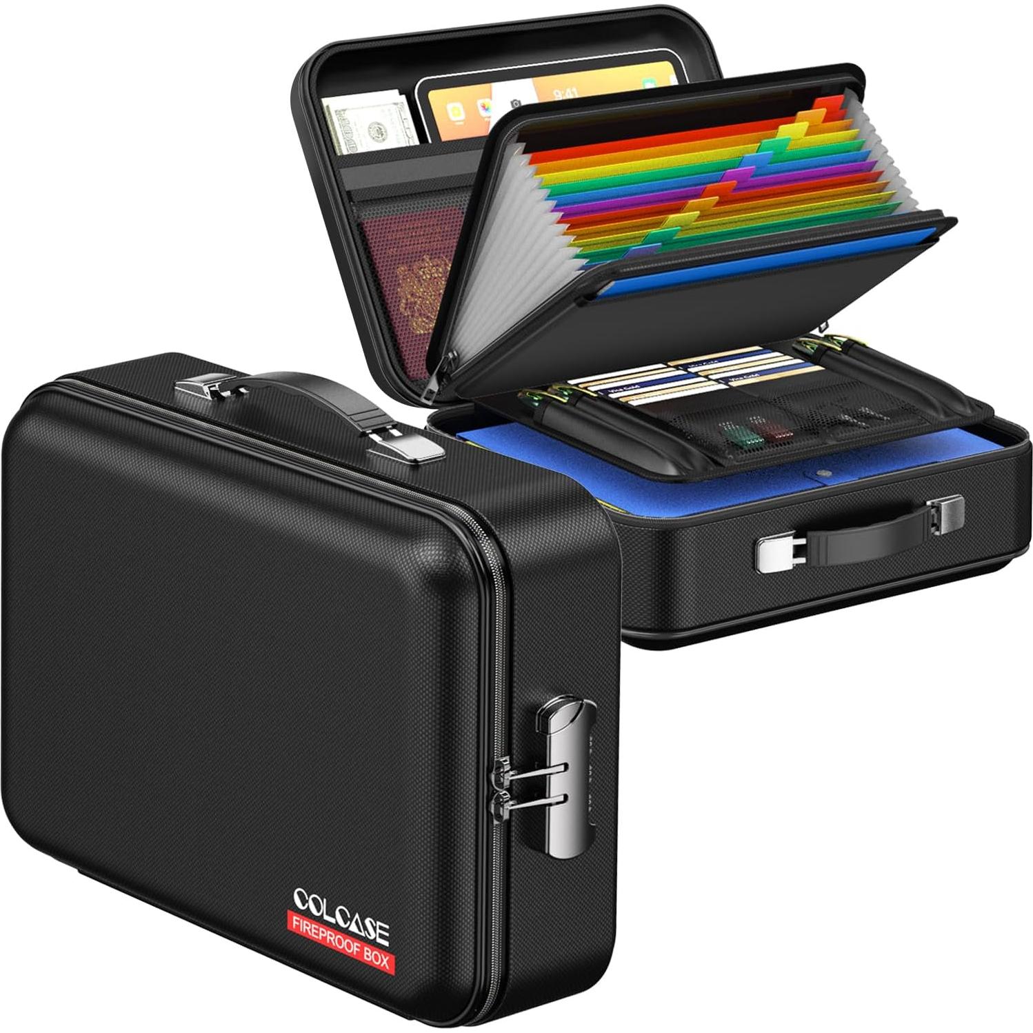 Caja de Documentos a Prueba de Fuego COLCASE 2.16 kg Negra
