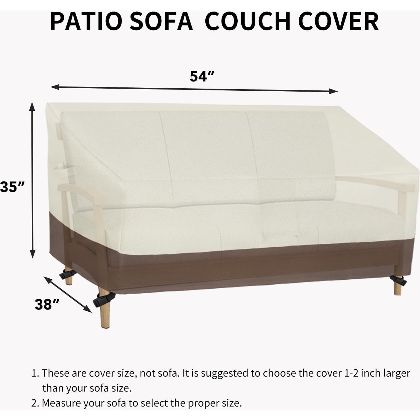 Funda Impermeable para Loveseat Easy-Going 137x97x89 cm Beige/Marrón