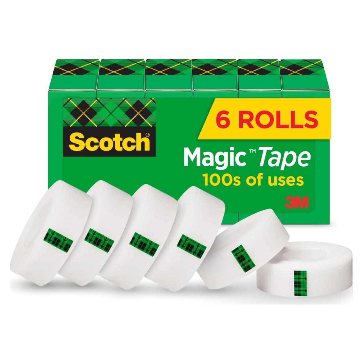 Cinta Mágica Scotch 6 Rollos 1.9 x 254 cm Invisible