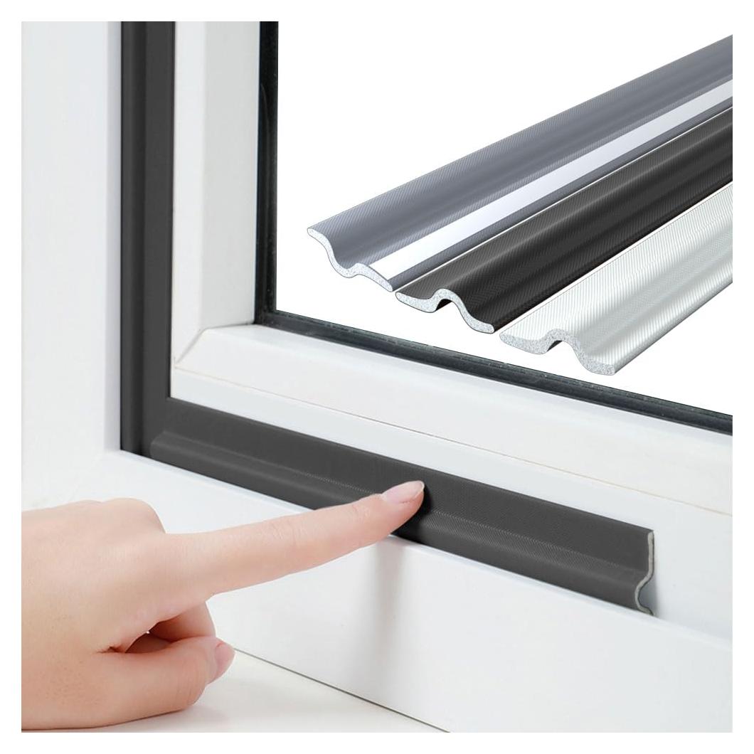 Tira de Sello Autoadhesiva Cuysfead 8 m Negro Aislamiento Acústico