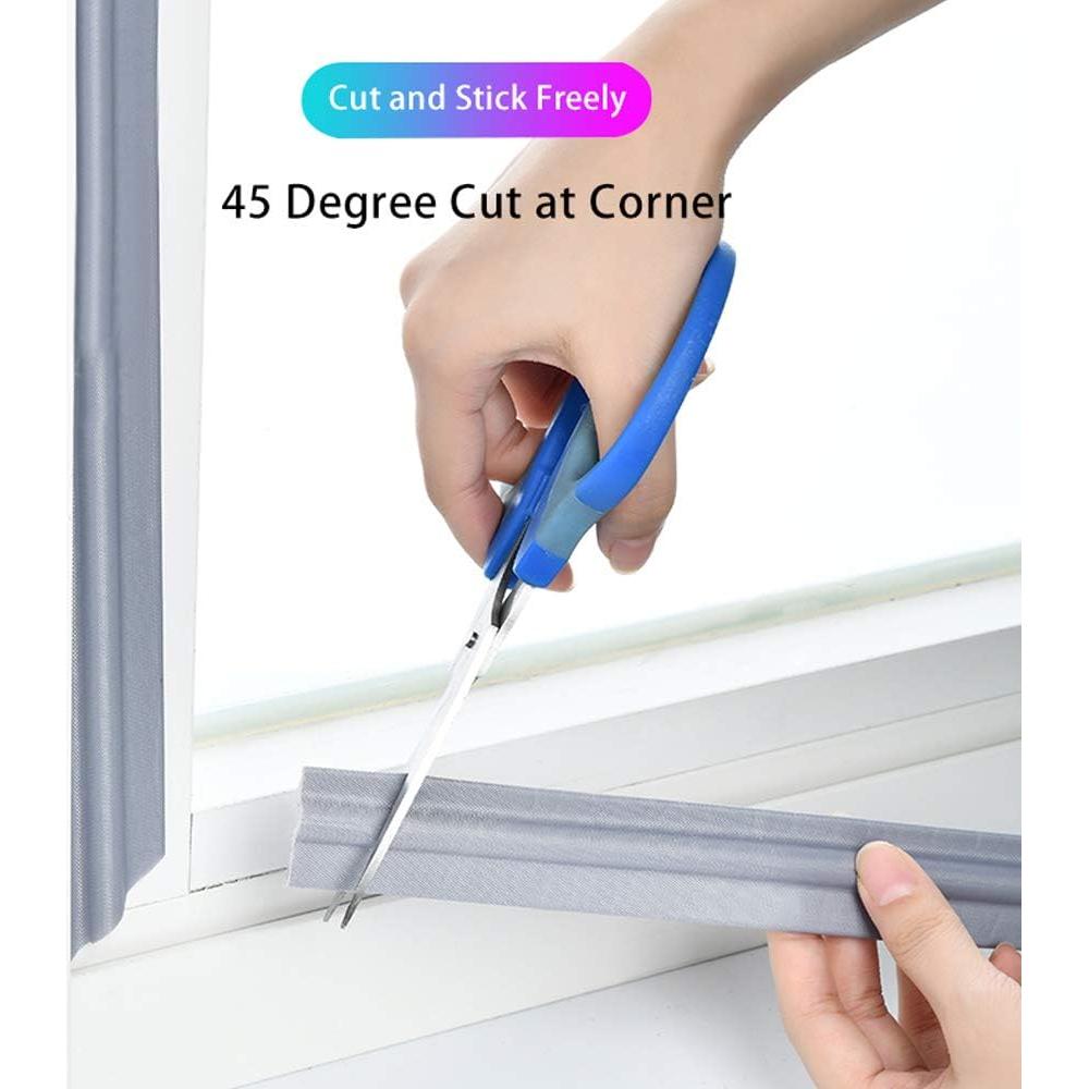 Tira de Sello Autoadhesiva Cuysfead 8 m Negro Aislamiento Acústico