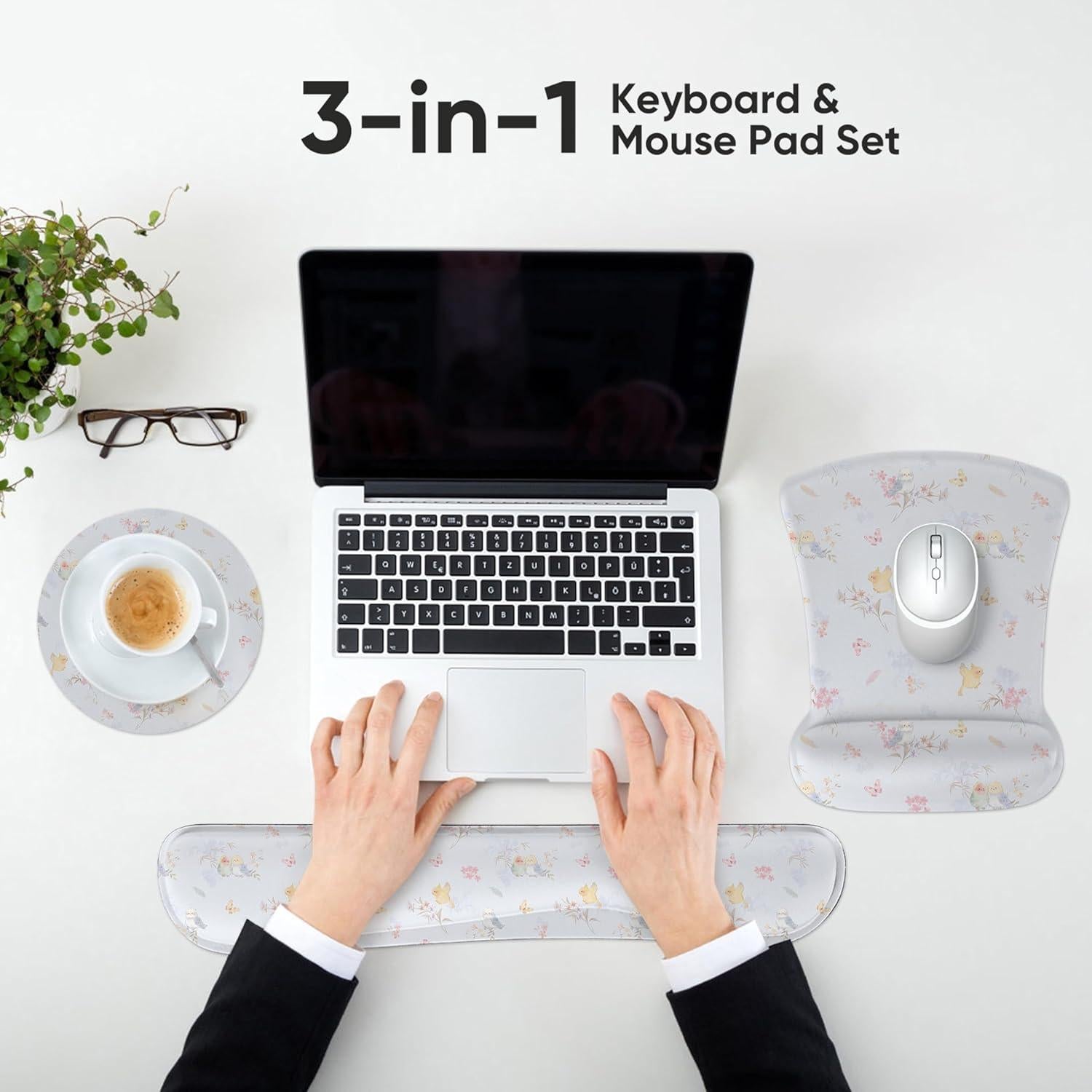 Conjunto Almohadilla Ergonómica AORTDES para Teclado y Ratón