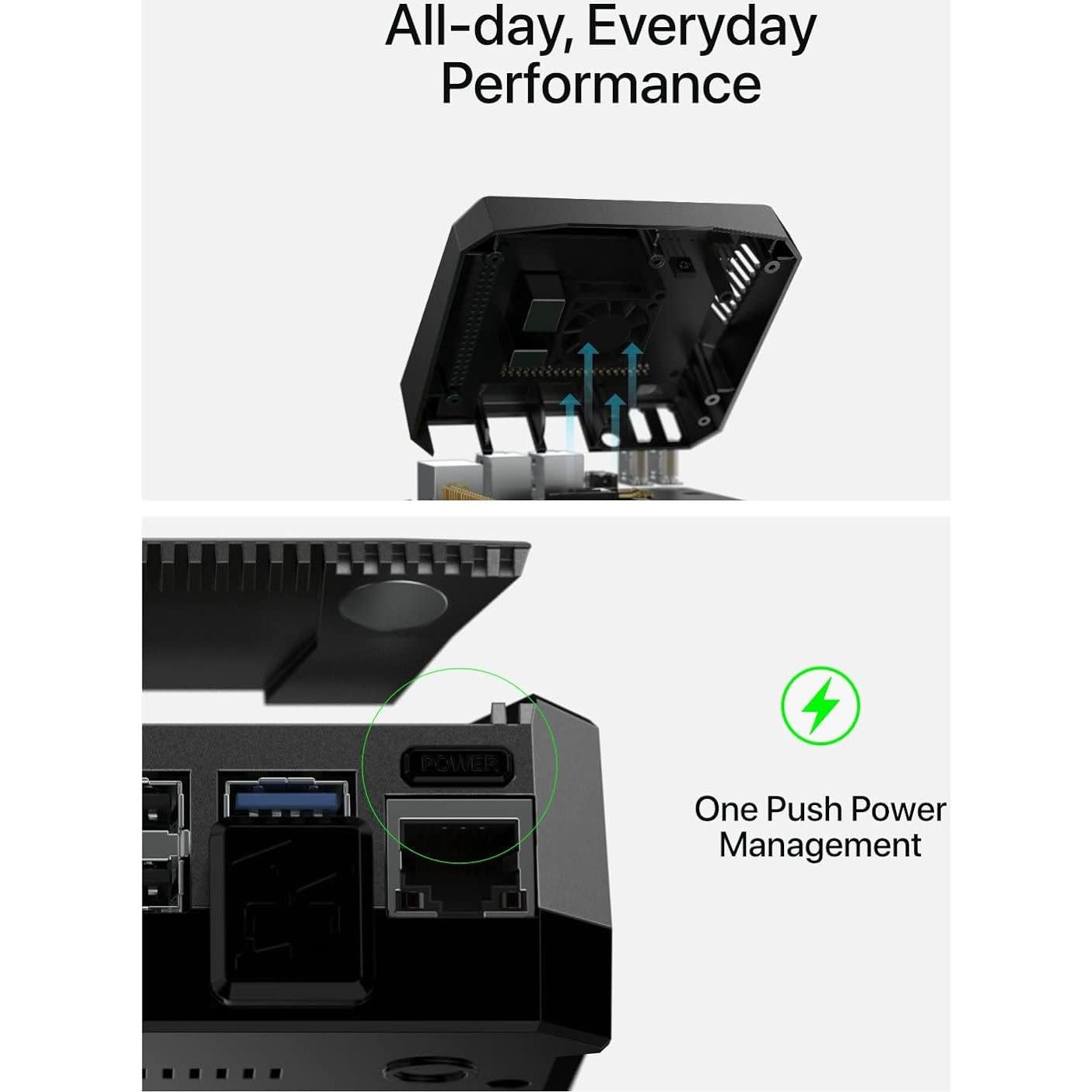 Caja de aluminio Argon ONE M.2 para Raspberry Pi 4 con SSD