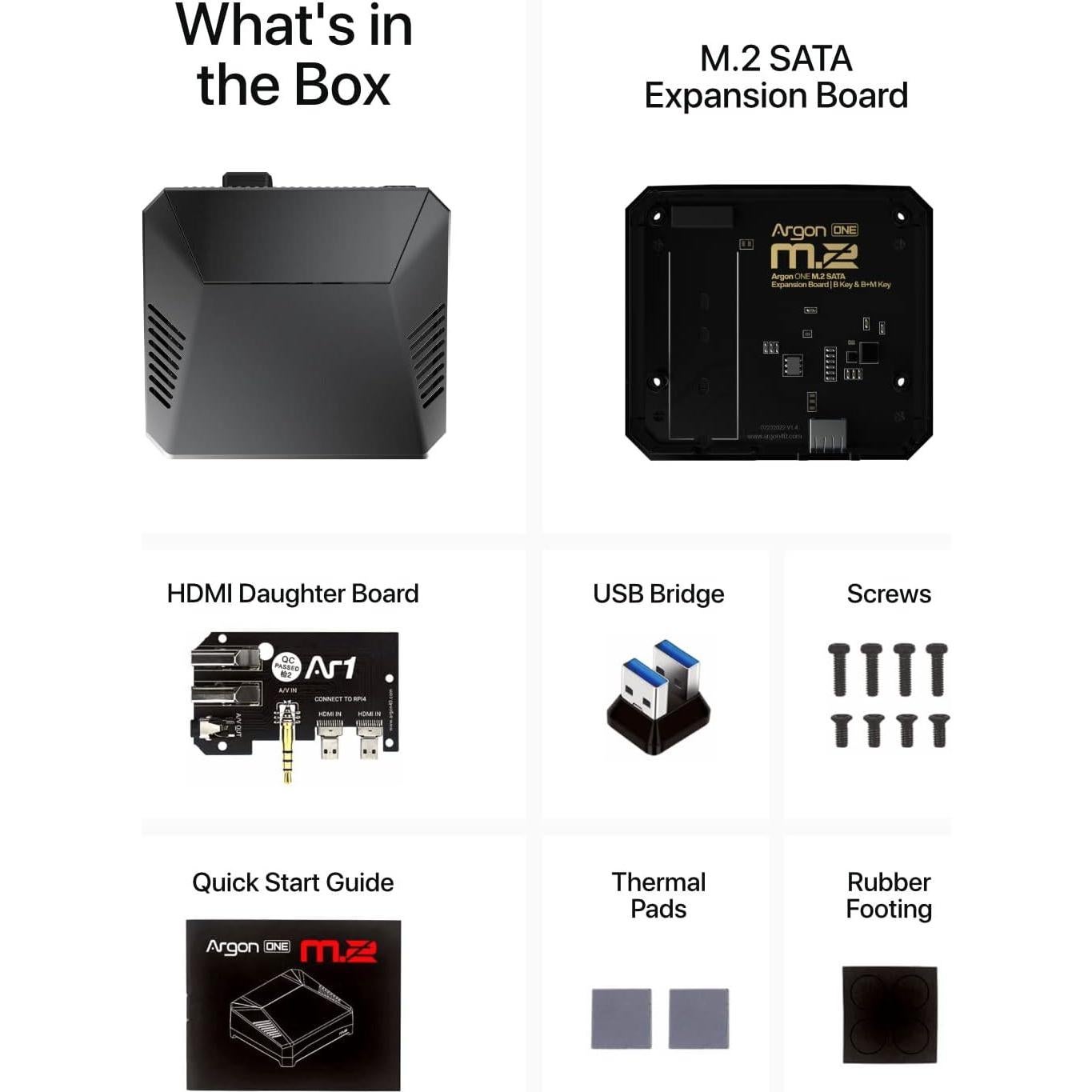 Caja de aluminio Argon ONE M.2 para Raspberry Pi 4 con SSD