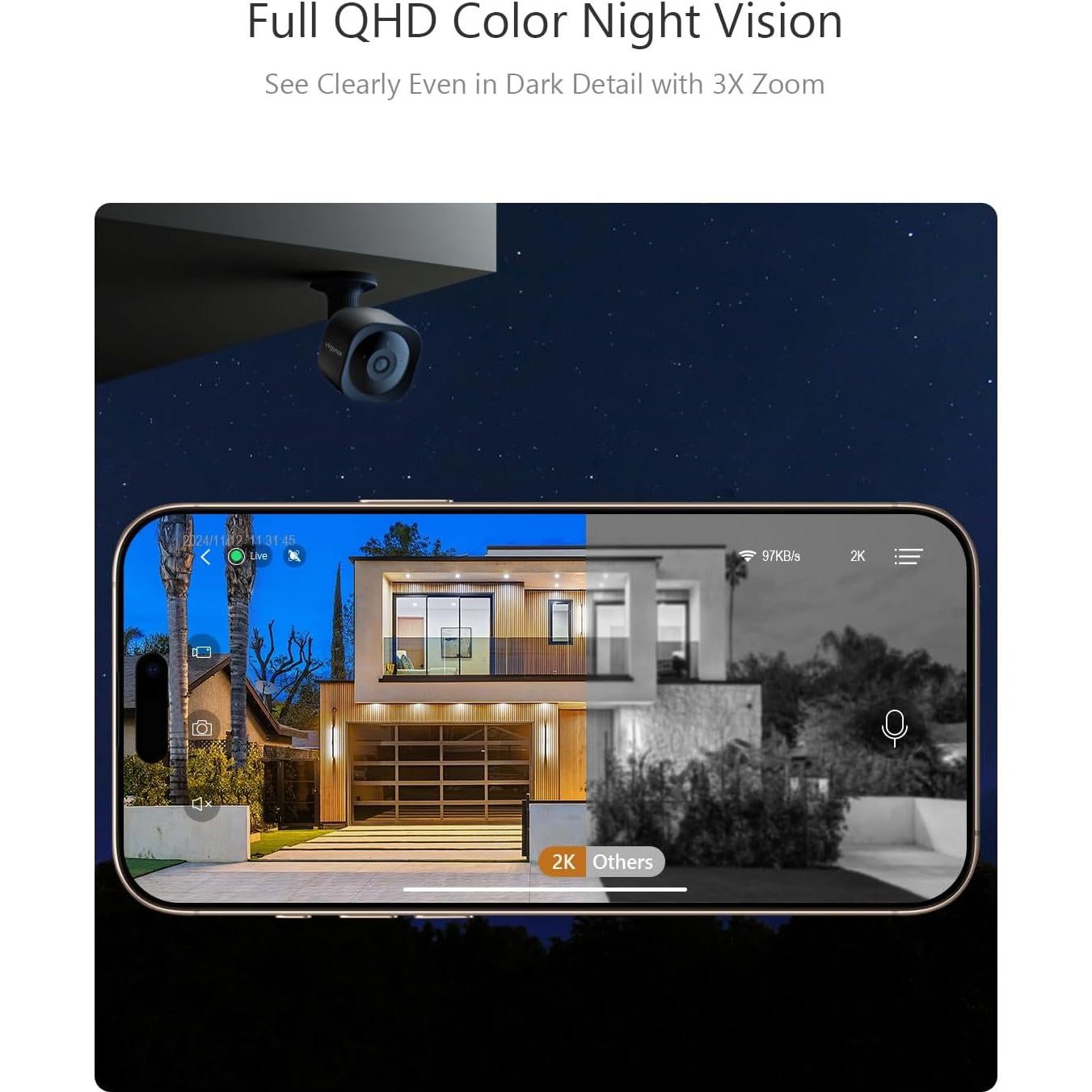 Cámaras de Seguridad Inalámbricas Viigytek 2K WiFi IP65 2Pack