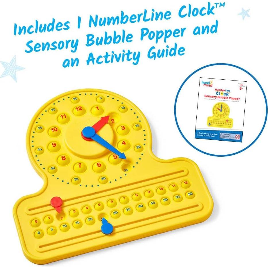 Reloj de Línea Numérica hand2mind para Aprender la Hora