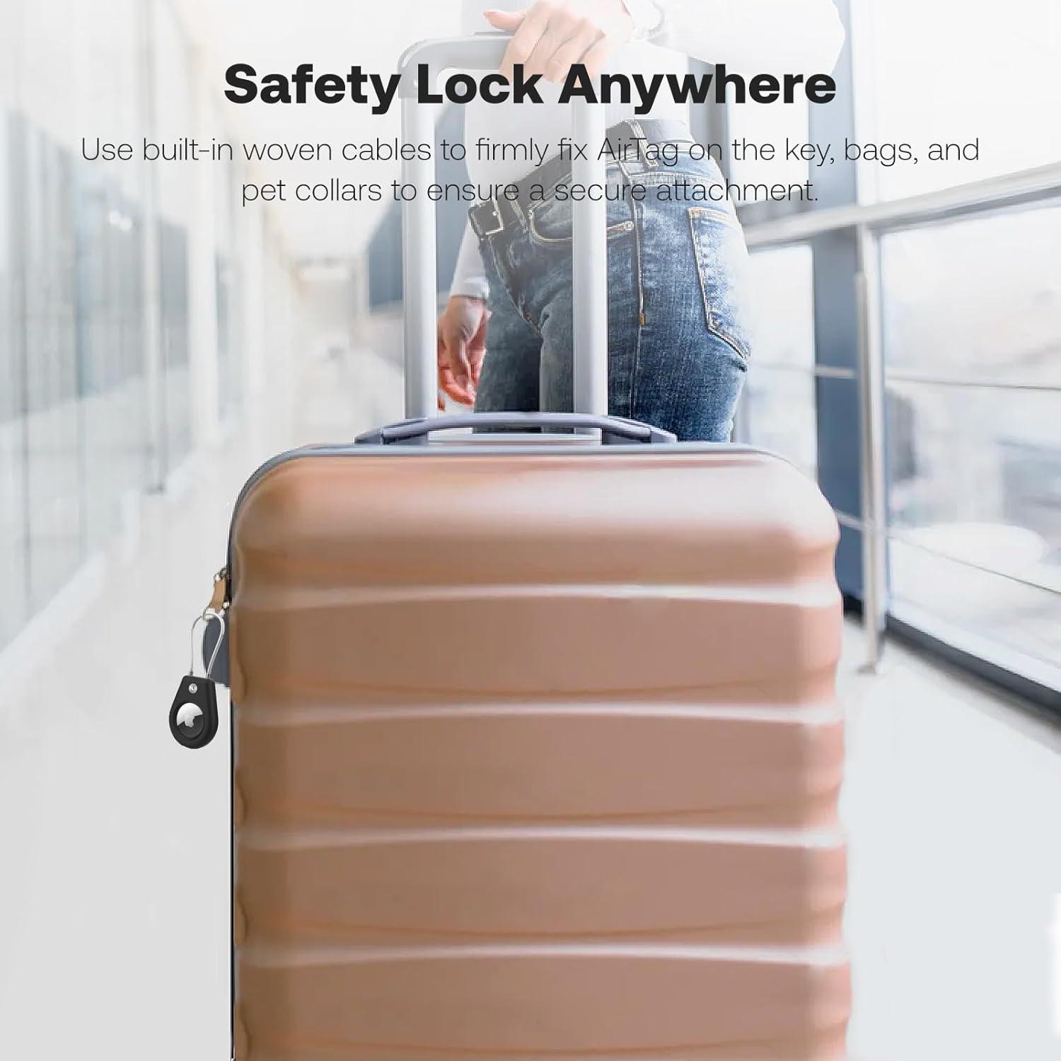 Paquete de 4 Soportes para Apple AirTag Pautas - Funda con Cable