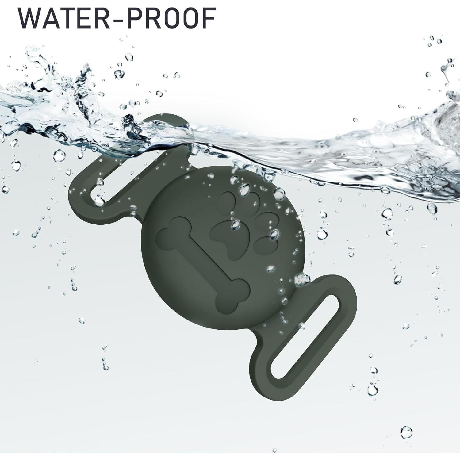 Paquete de 2 fundas de silicona para collar de AirTag Vanjua