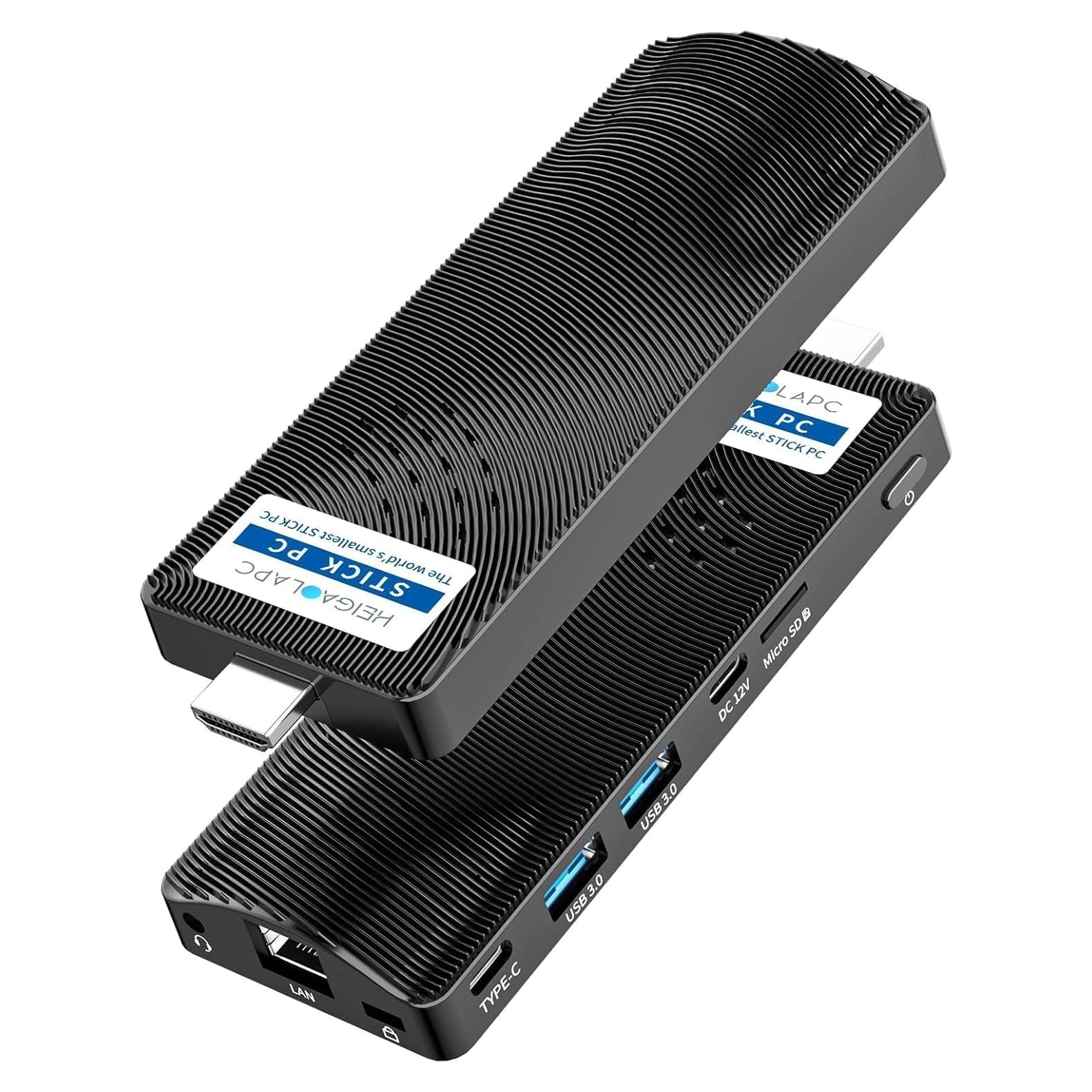 Mini PC Stick HEIGAOLA Celeron J4125 8GB RAM 128GB Win 11 Pro