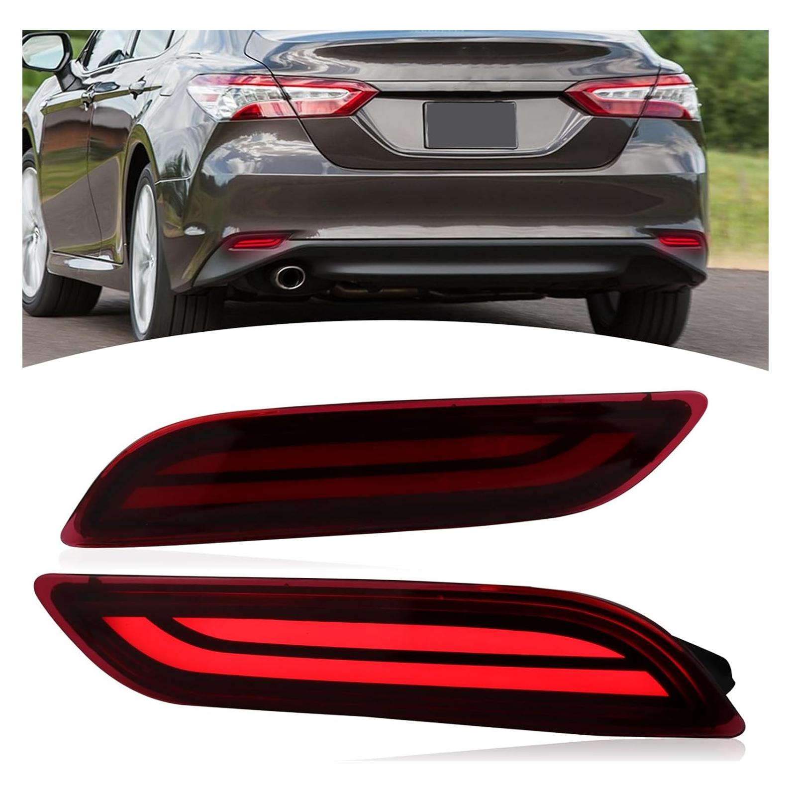 Luces Reflectoras LED para Parachoques Trasero Toyota Camry 2018-2023