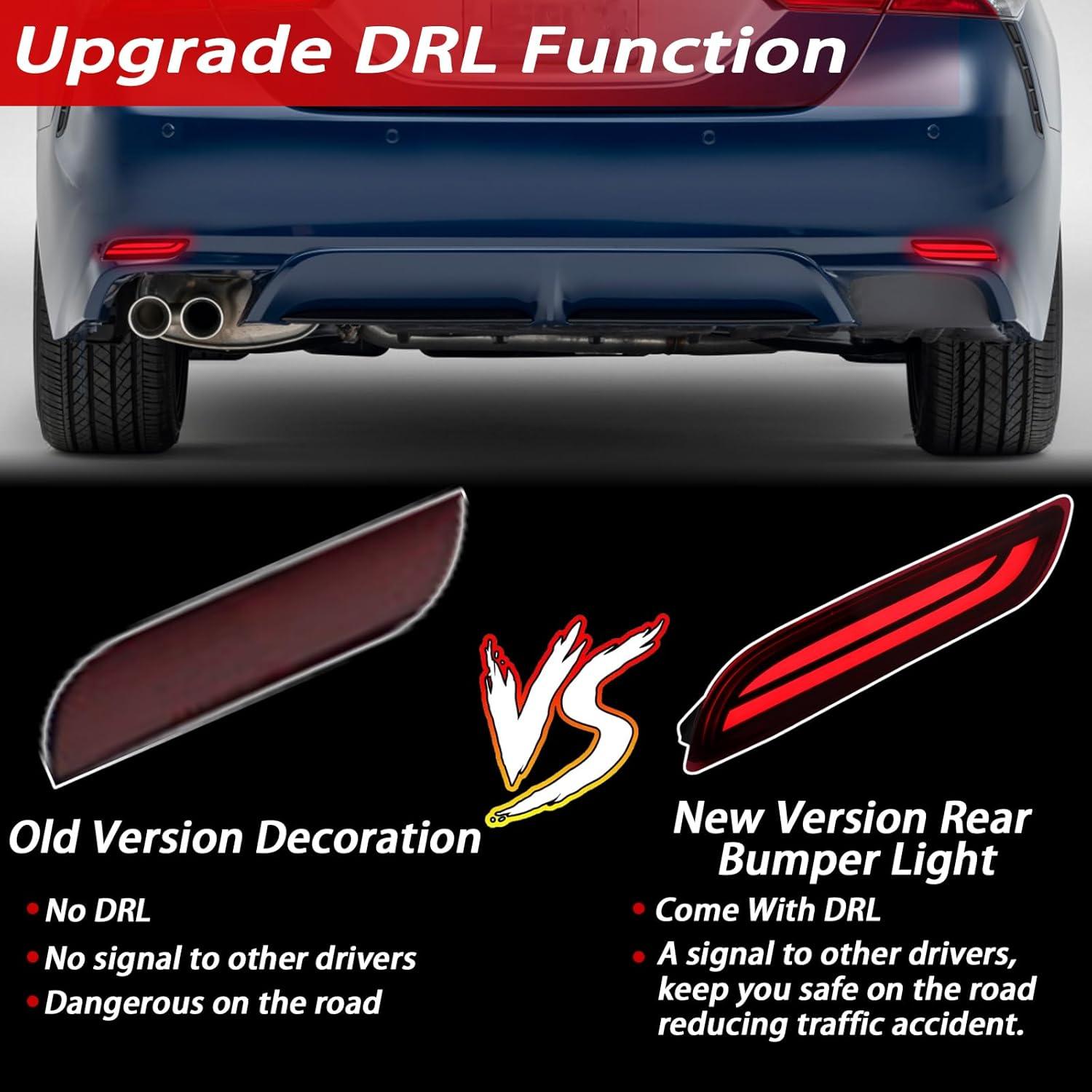 Luces Reflectoras LED para Parachoques Trasero Toyota Camry 2018-2023