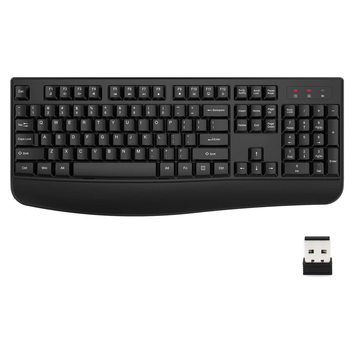 Teclado Inalámbrico EDJO Ergonómico con Reposamuñecas