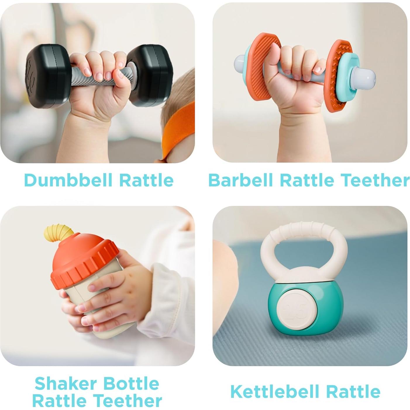 Conjunto de Sonajeros para Bebés iPlay, iLearn - Gimnasio 4 PCS