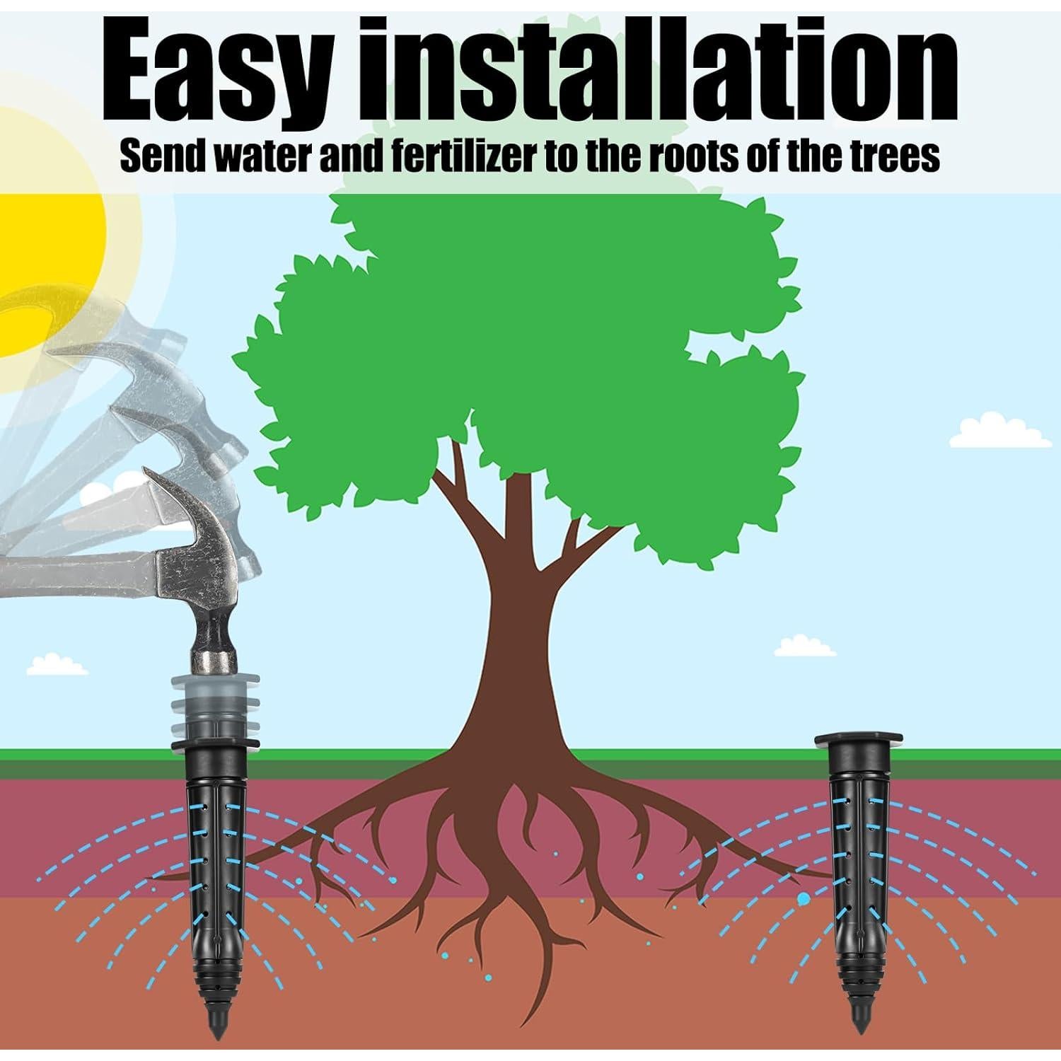 Paquete de 6 estacas de riego Briwooody para jardín