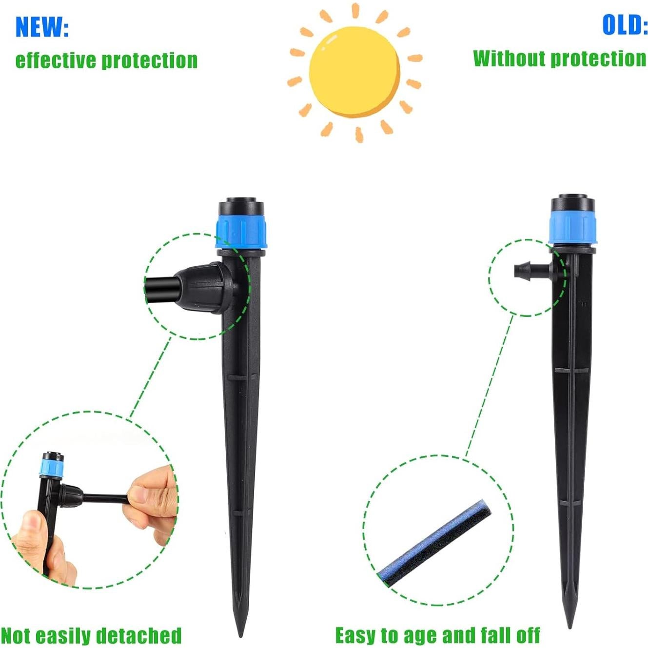 Emisores de riego por goteo FULAIERGD 25pcs Ajustables 360°