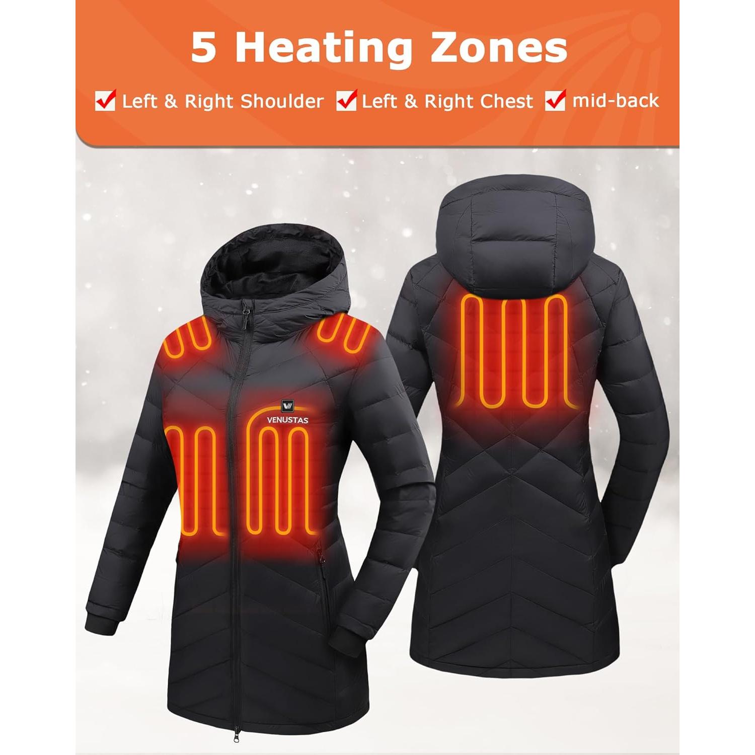 Chaqueta Térmica Larga Venustas para Mujeres, 100% Reciclada