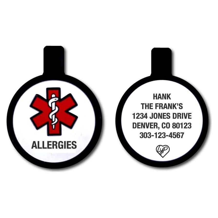 Etiqueta de Identificación para Mascotas LYP Silicona Alergias