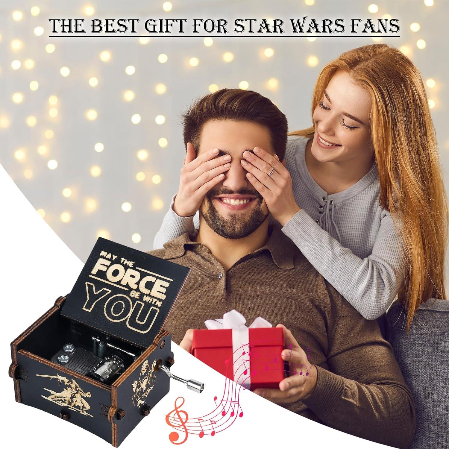 Caja Musical Star Wars de Madera Vintage Grabada