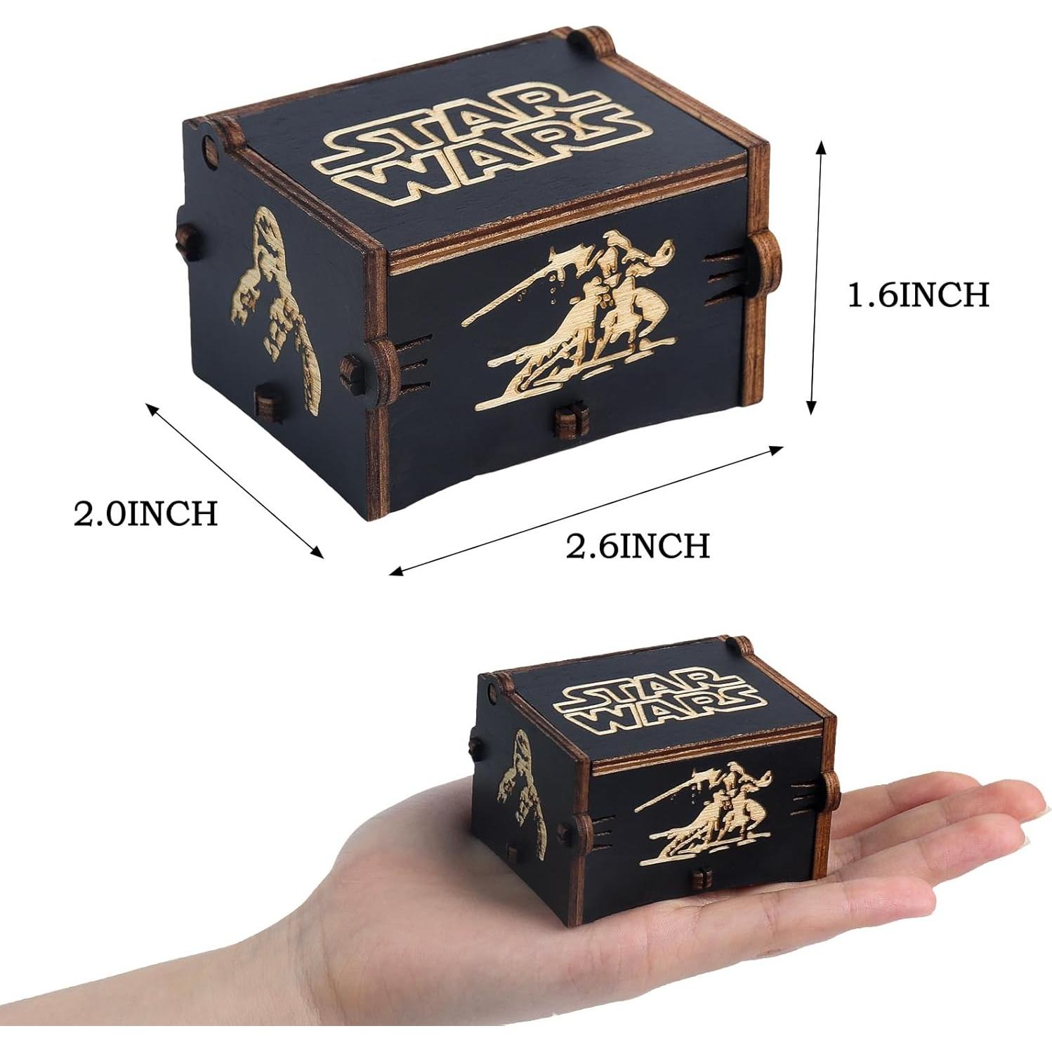 Caja Musical Star Wars de Madera Vintage Grabada