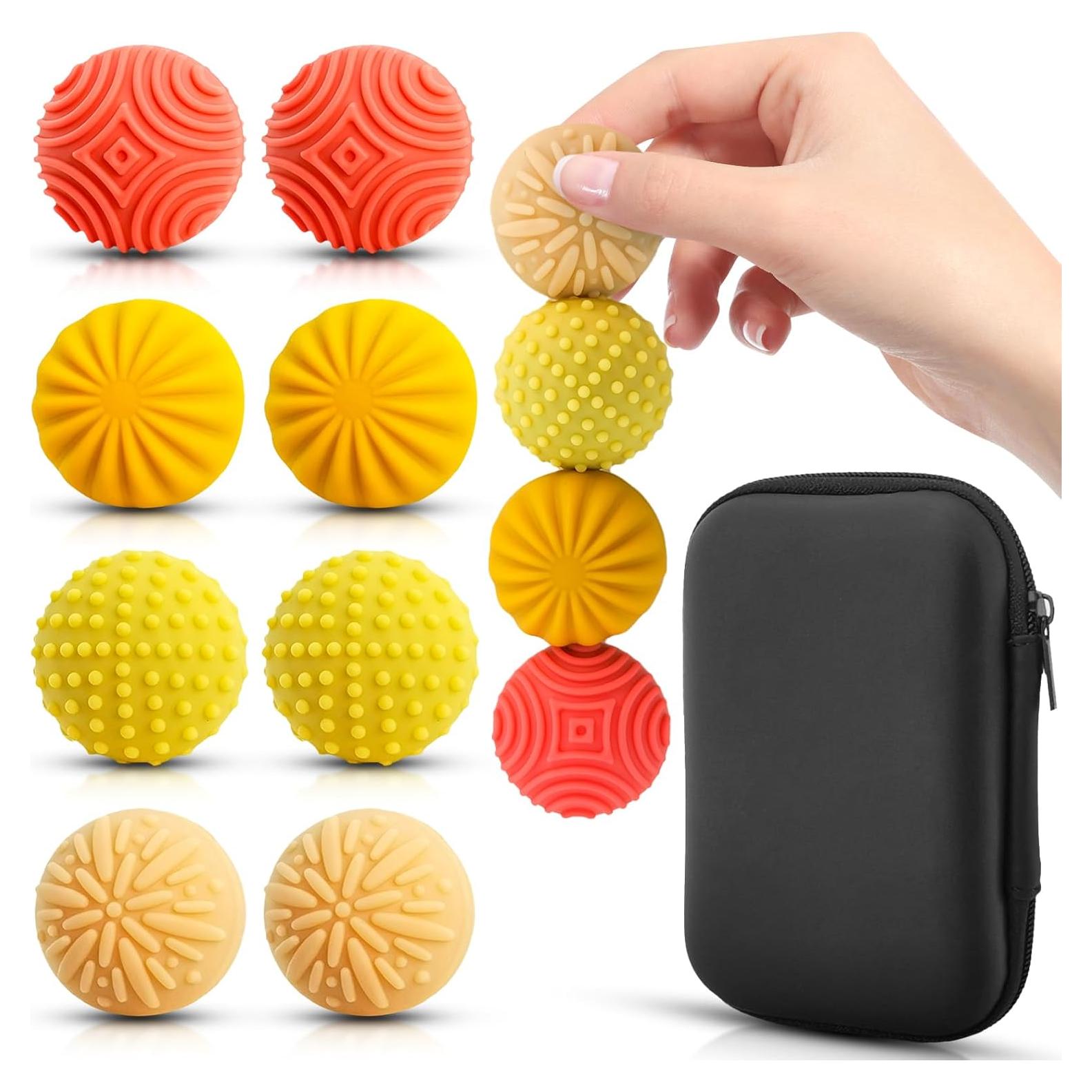 Bolas Magnéticas Antiestrés GLMZZ - 8 PCS Naranjas Táctiles