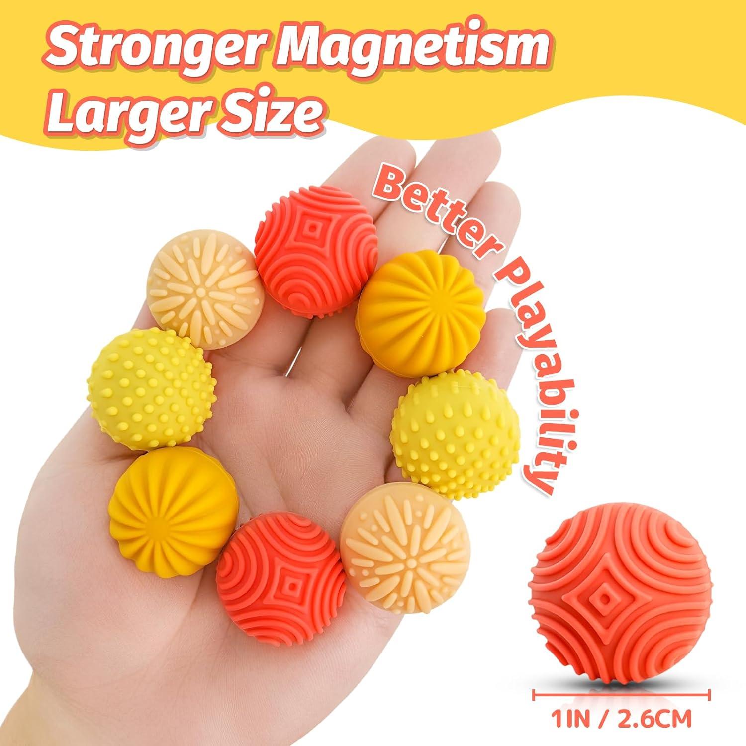 Bolas Magnéticas Antiestrés GLMZZ - 8 PCS Naranjas Táctiles