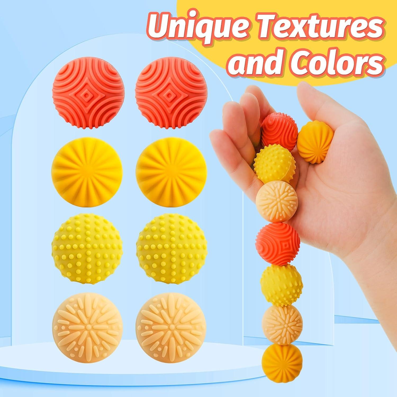 Bolas Magnéticas Antiestrés GLMZZ - 8 PCS Naranjas Táctiles