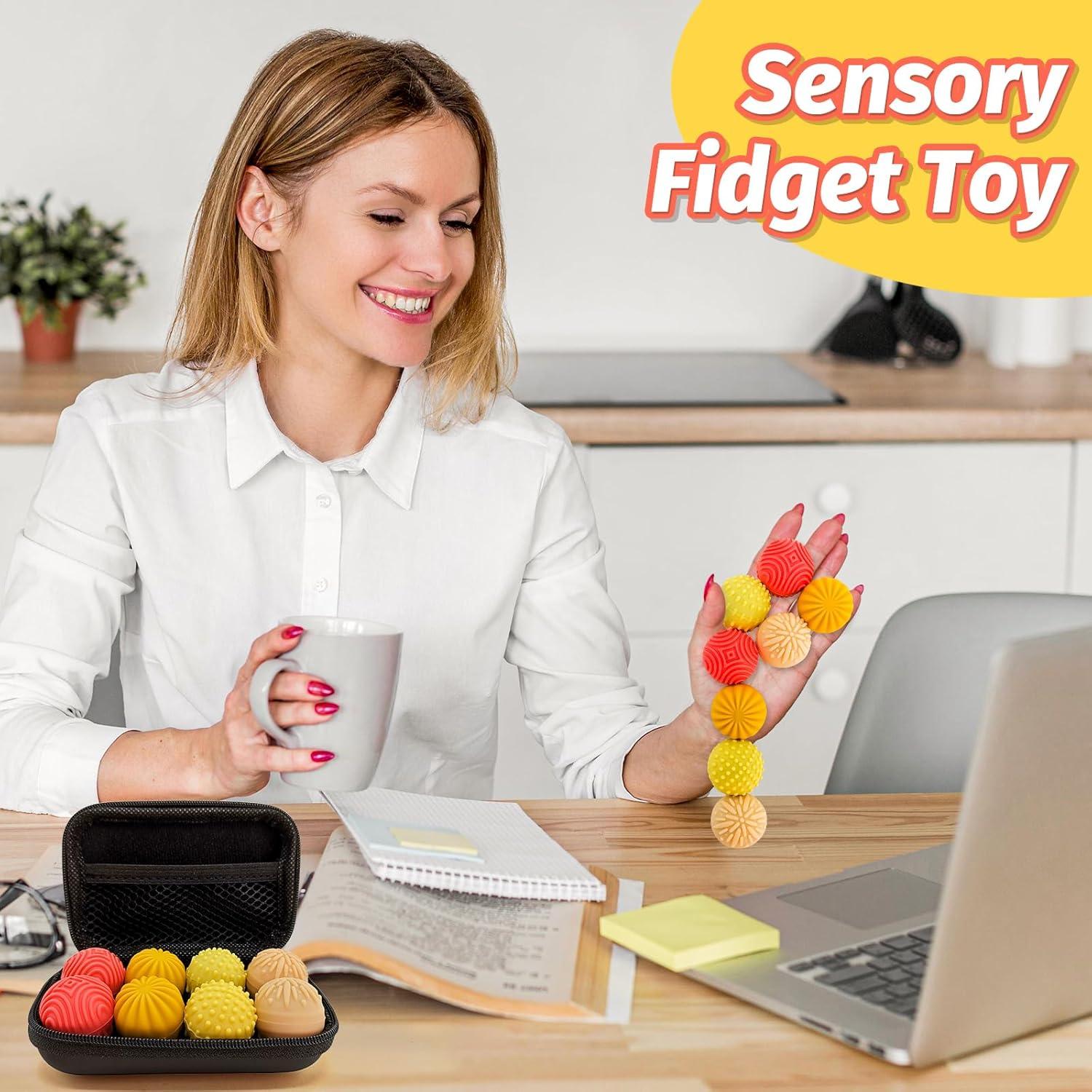 Bolas Magnéticas Antiestrés GLMZZ - 8 PCS Naranjas Táctiles