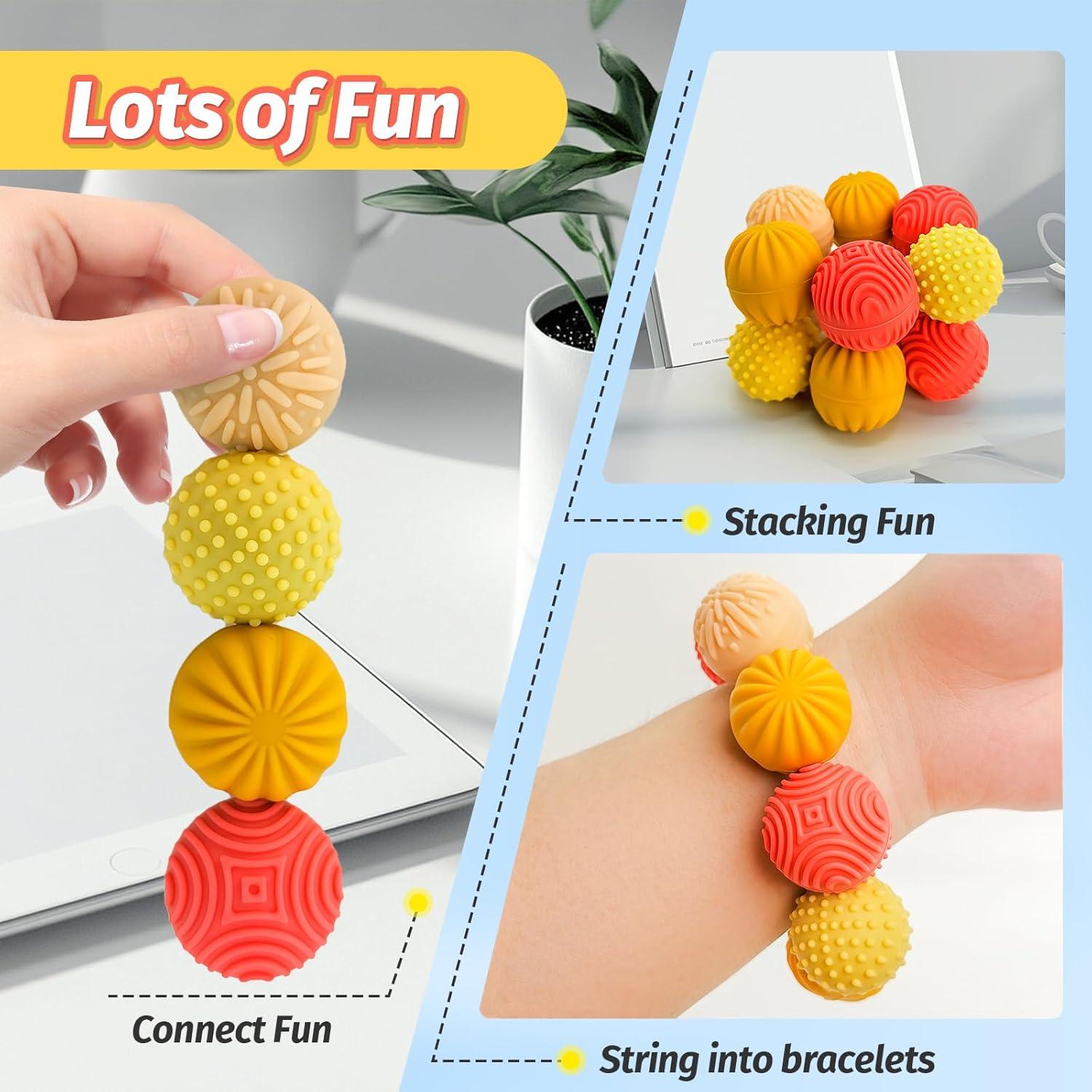 Bolas Magnéticas Antiestrés GLMZZ - 8 PCS Naranjas Táctiles