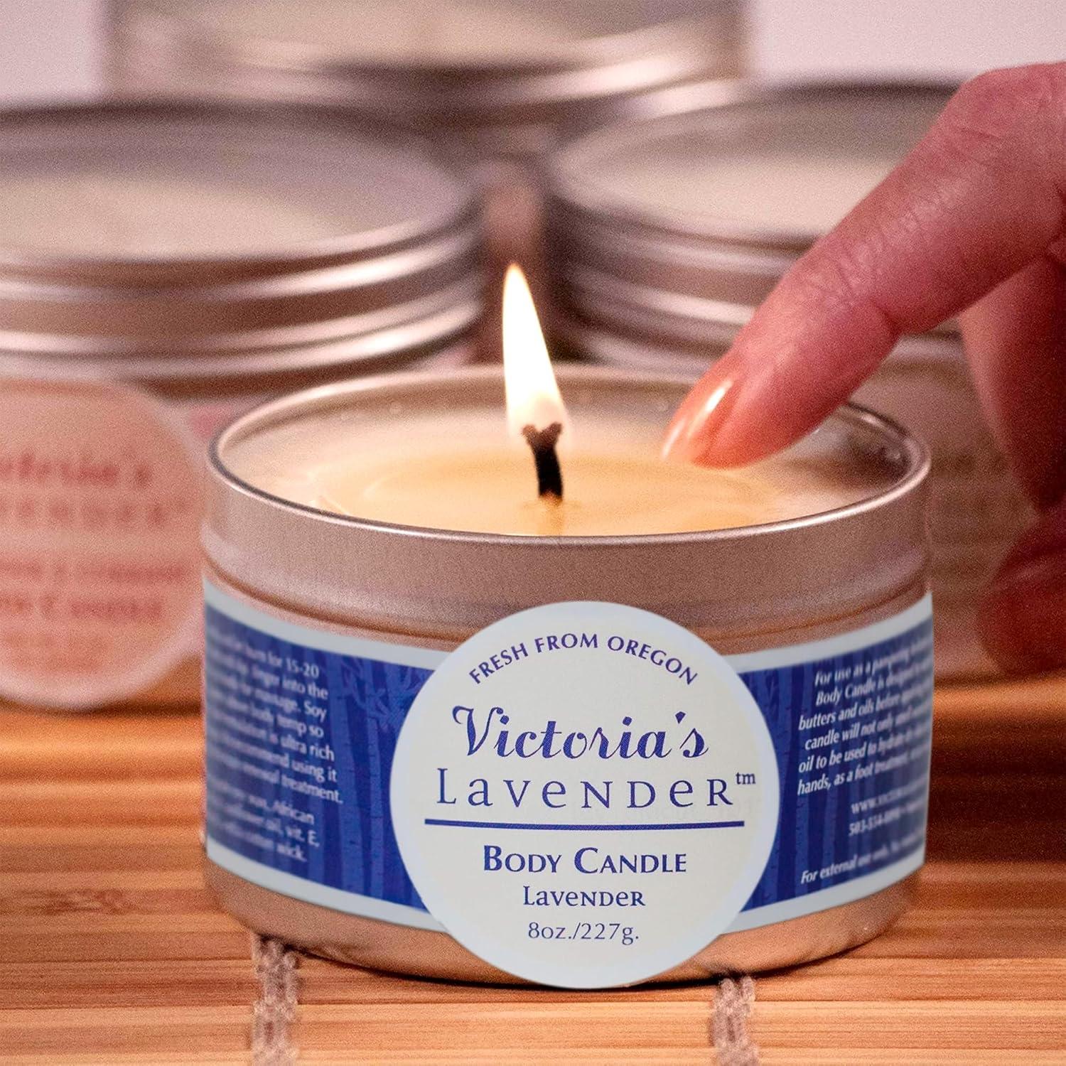 Vela de Cera de Masaje Victoria's Lavender 226.8g Lavanda