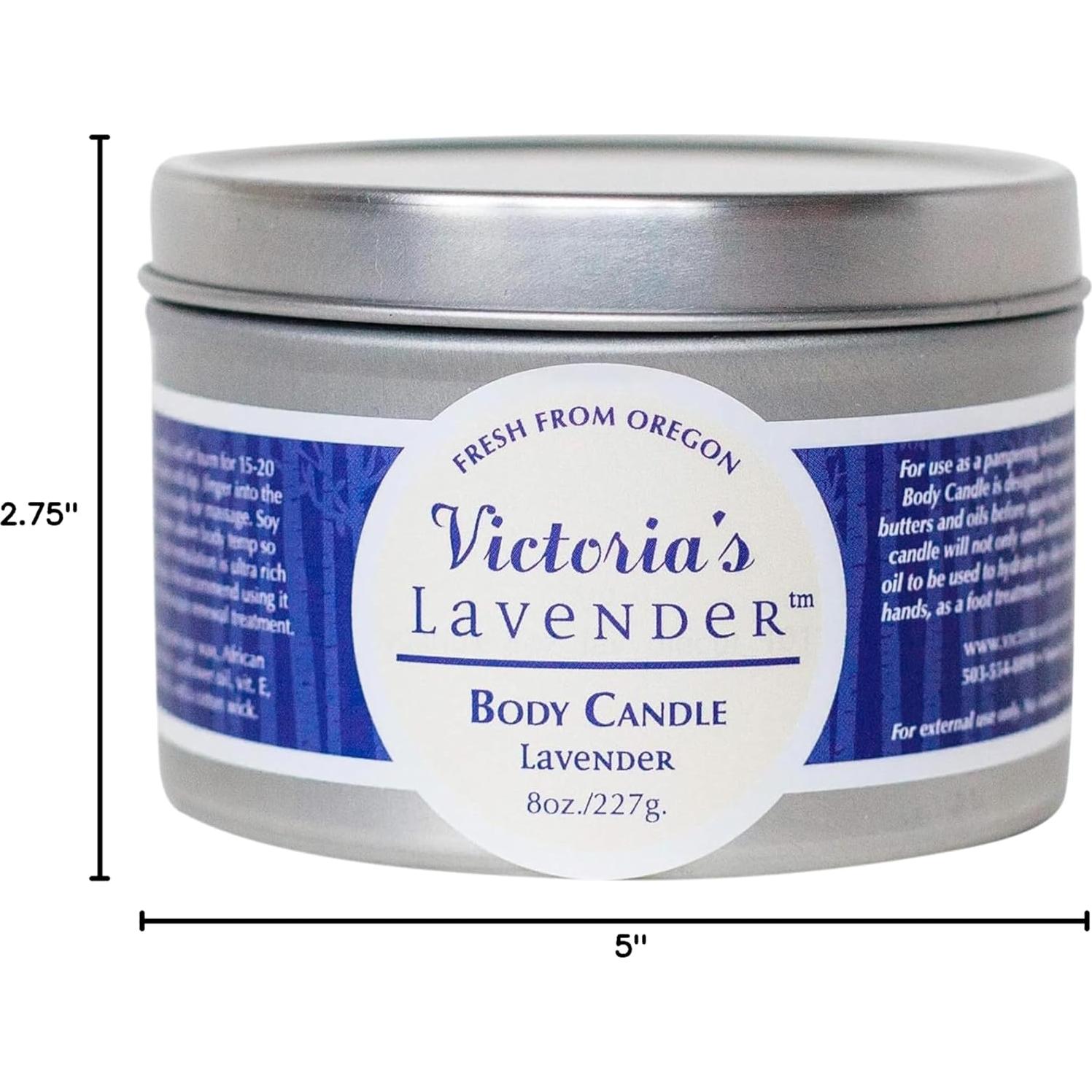 Vela de Cera de Masaje Victoria's Lavender 226.8g Lavanda