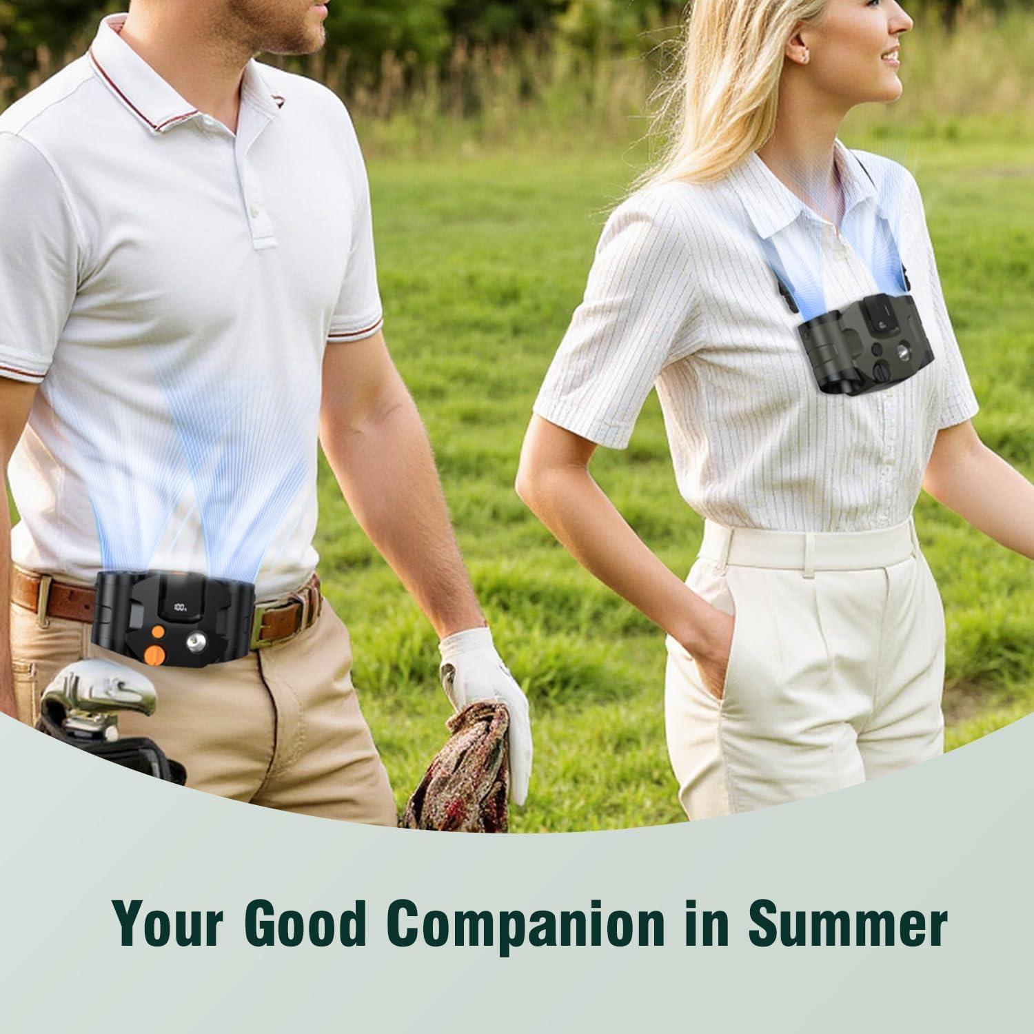 Ventilador Portátil de Cintura LEMOISTAR FB7 10000mAh Verde