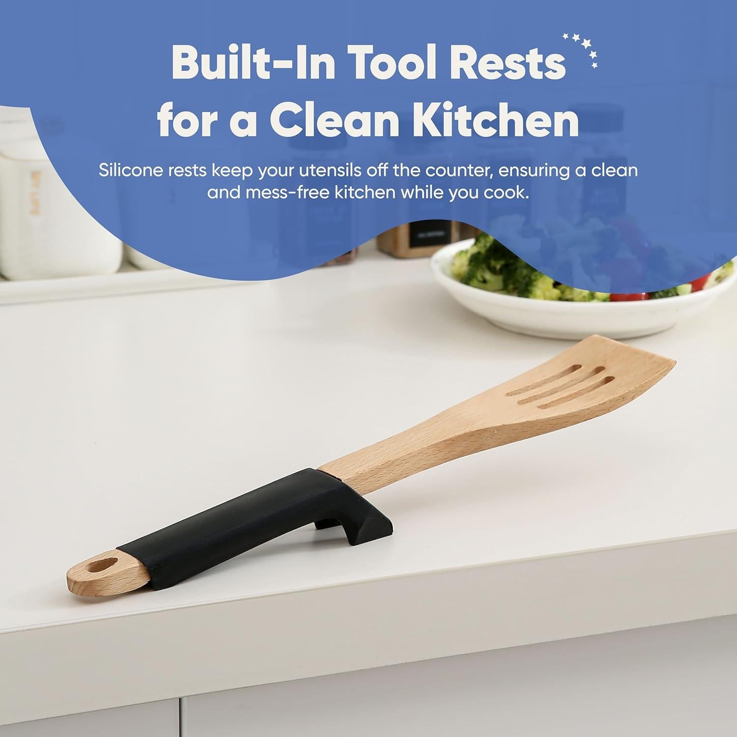 Juego de Utensilios de Cocina de Madera Chef's Path 5 Piezas