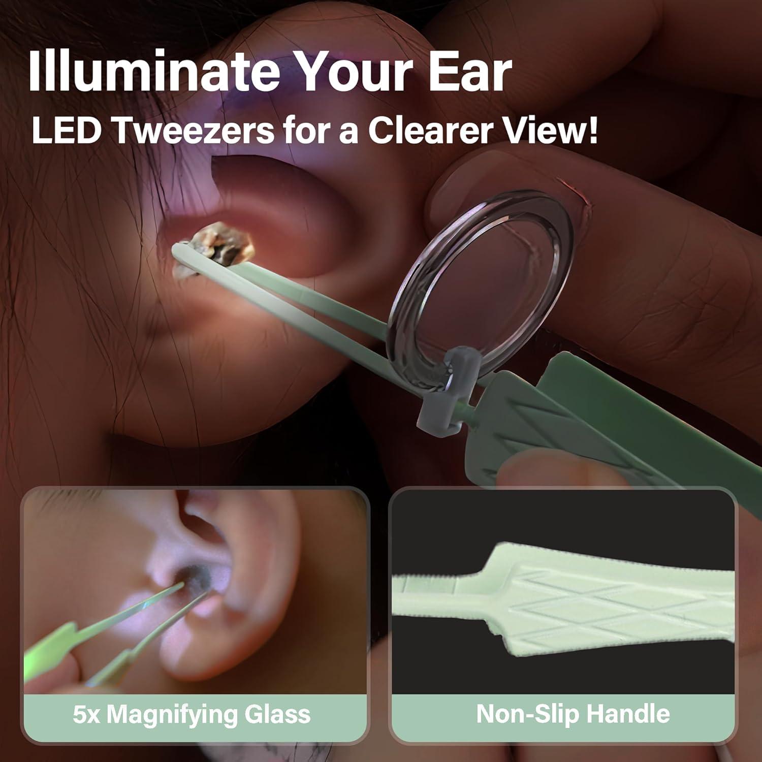 Kit de limpieza de oídos LED 15 piezas BELLESHOW - Cerumen