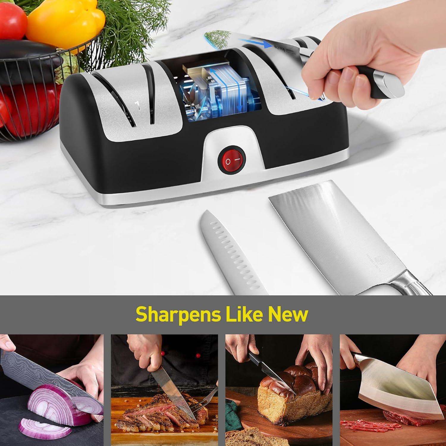 Afilador de cuchillos eléctrico Secura 2 etapas con diamante
