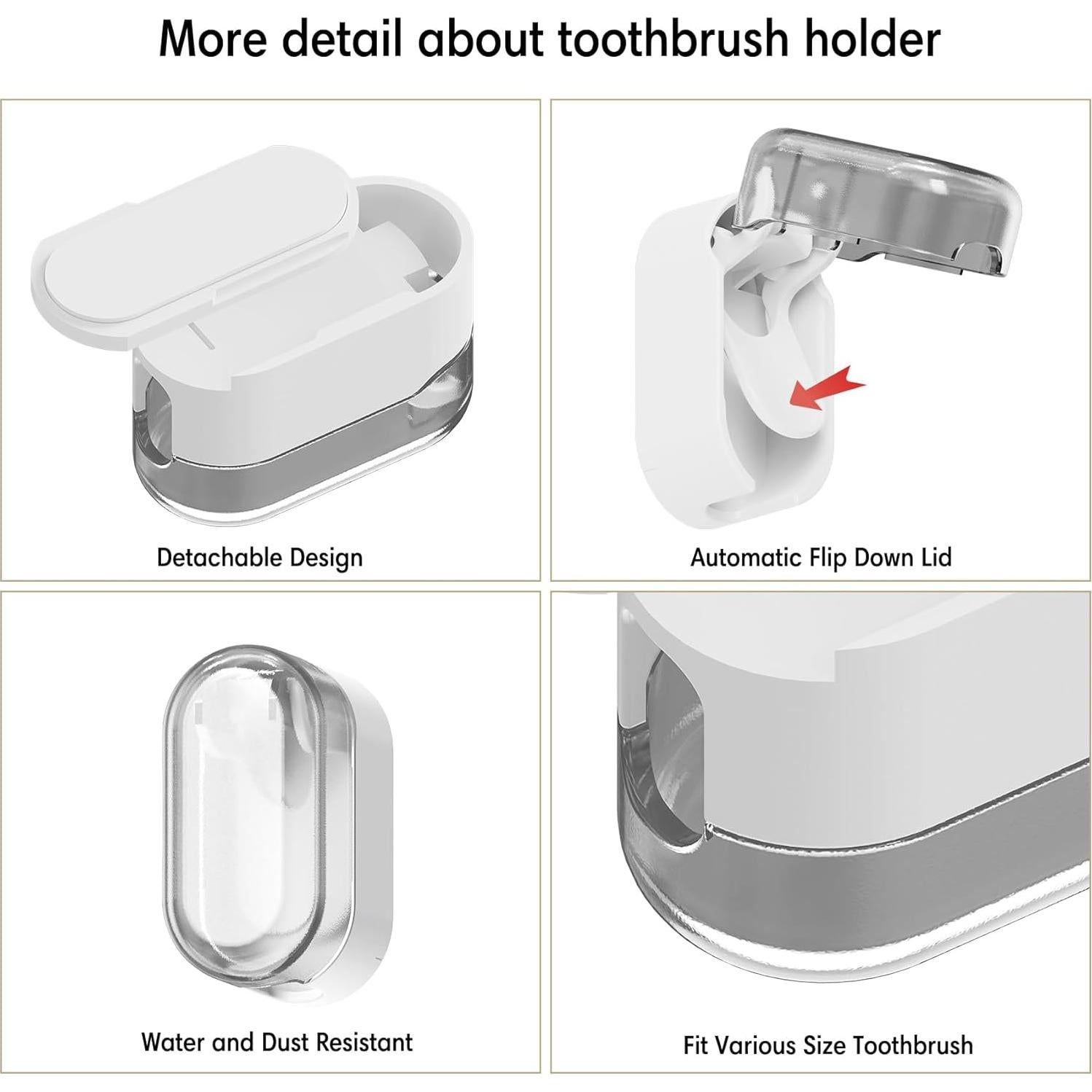 Cubiertas de Cabeza de Cepillo de Dientes Baluca 3 Pcs Gris