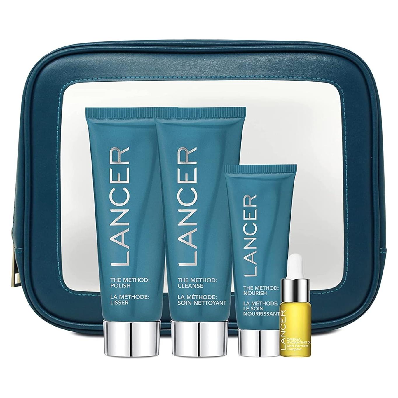 Kit Facial Lancer 3 Pasos Exfoliante y Hidratante 27.99cm
