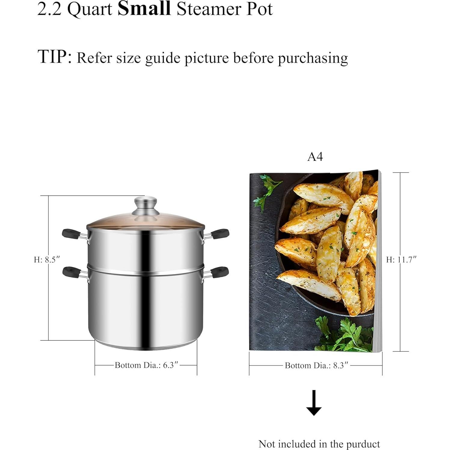 Olla de Vapor VENTION 2.1 QT Acero Inoxidable 18 cm Inducción