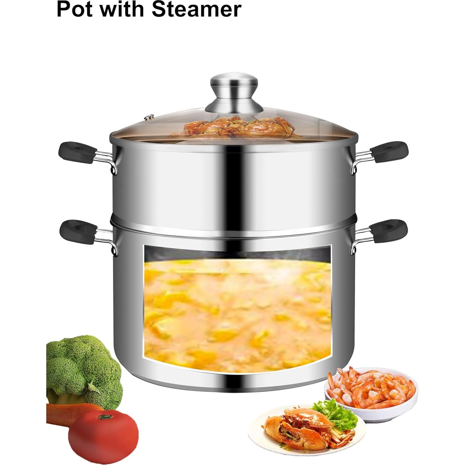 Olla de Vapor VENTION 2.1 QT Acero Inoxidable 18 cm Inducción