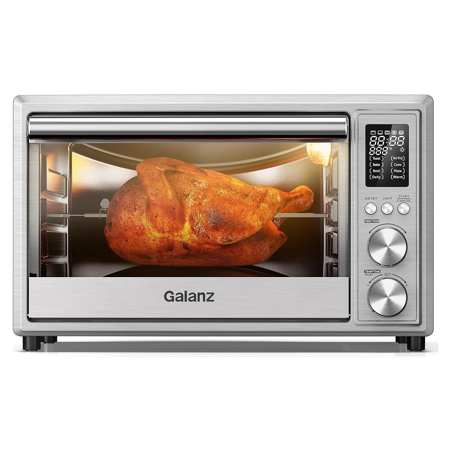 Horno Tostador Digital Galanz 30L 8 en 1 con Freír al Aire