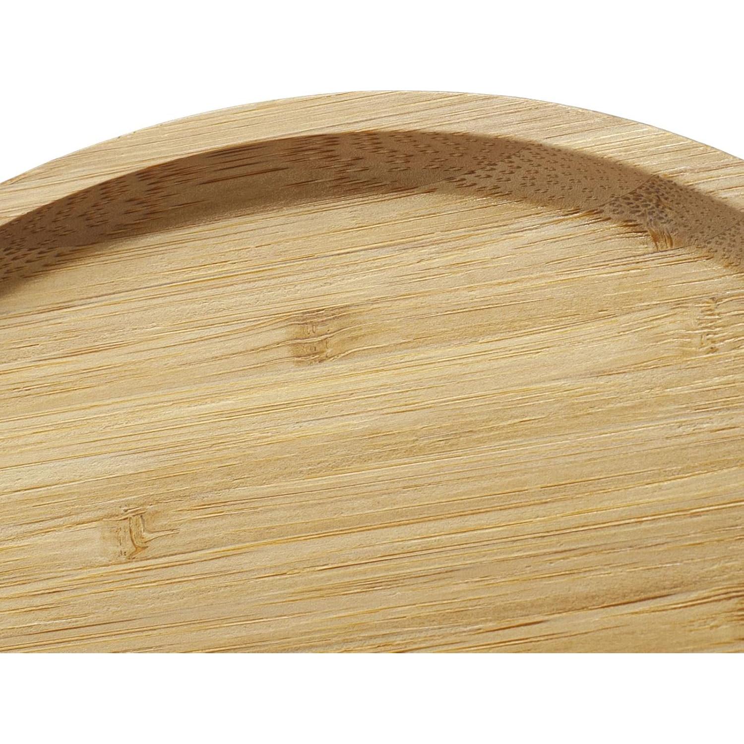 Bandeja de Servicio Redonda de Bambú YANGQIHOME 25x25 cm