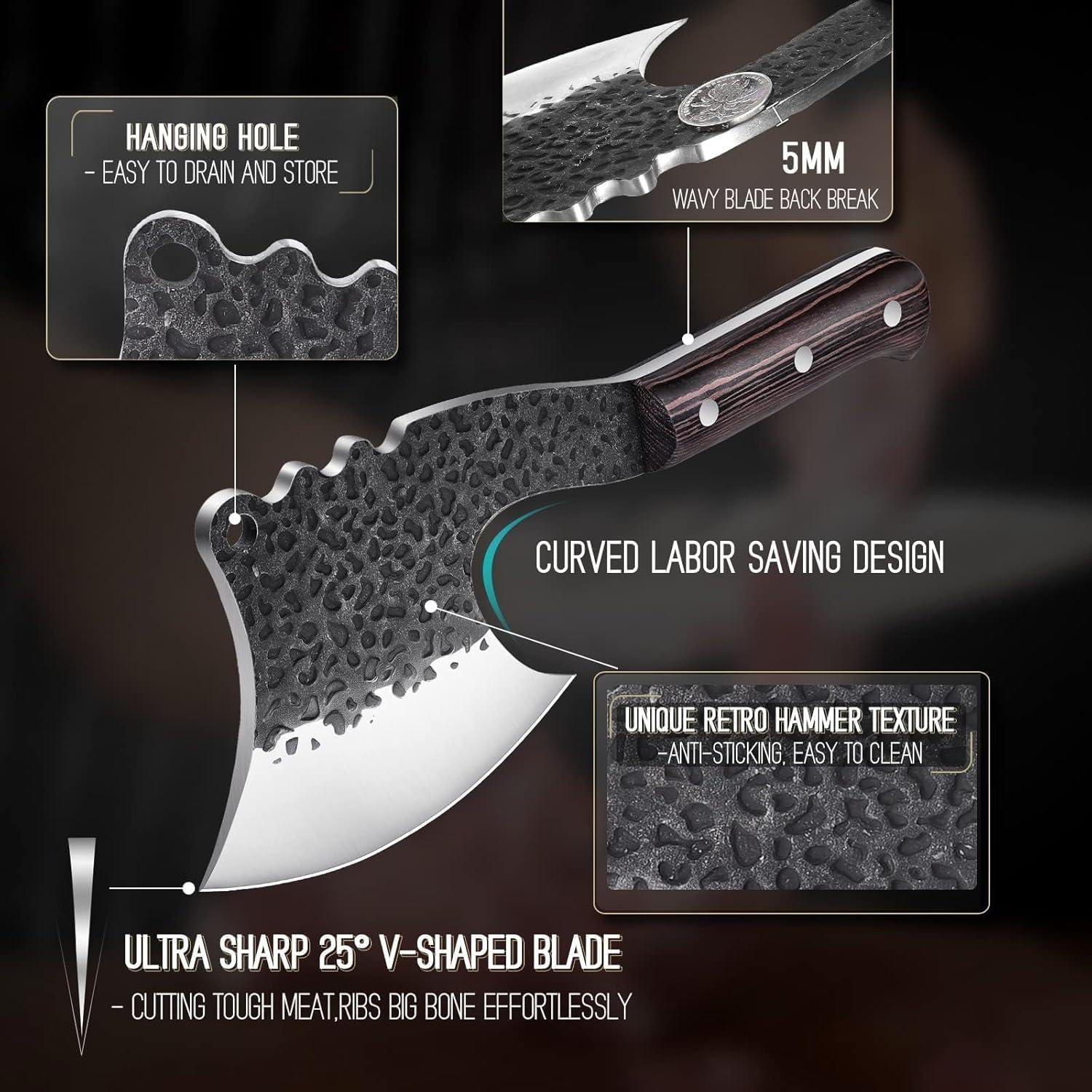 Cuchillo de Hacha de Hueso Freelander 63.5 cm Acero Carbono