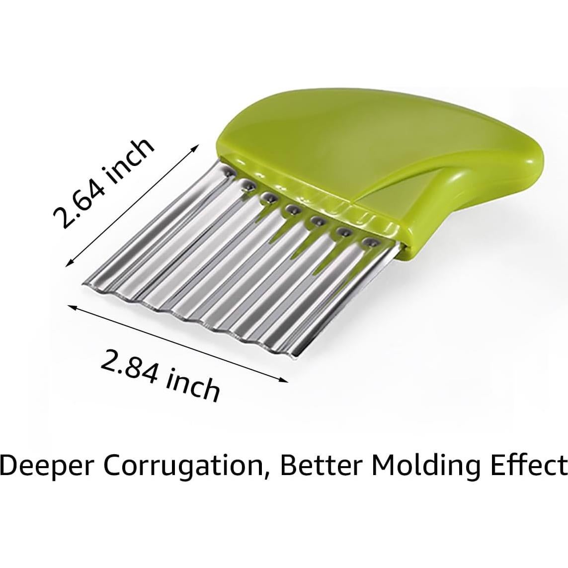 Cortador de Ondas AORVST de Acero Inoxidable 2 Piezas Verde y Azul