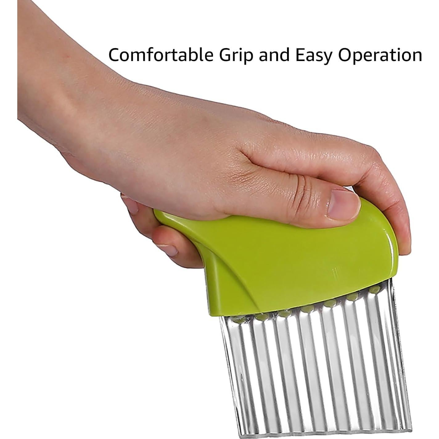 Cortador de Ondas AORVST de Acero Inoxidable 2 Piezas Verde y Azul