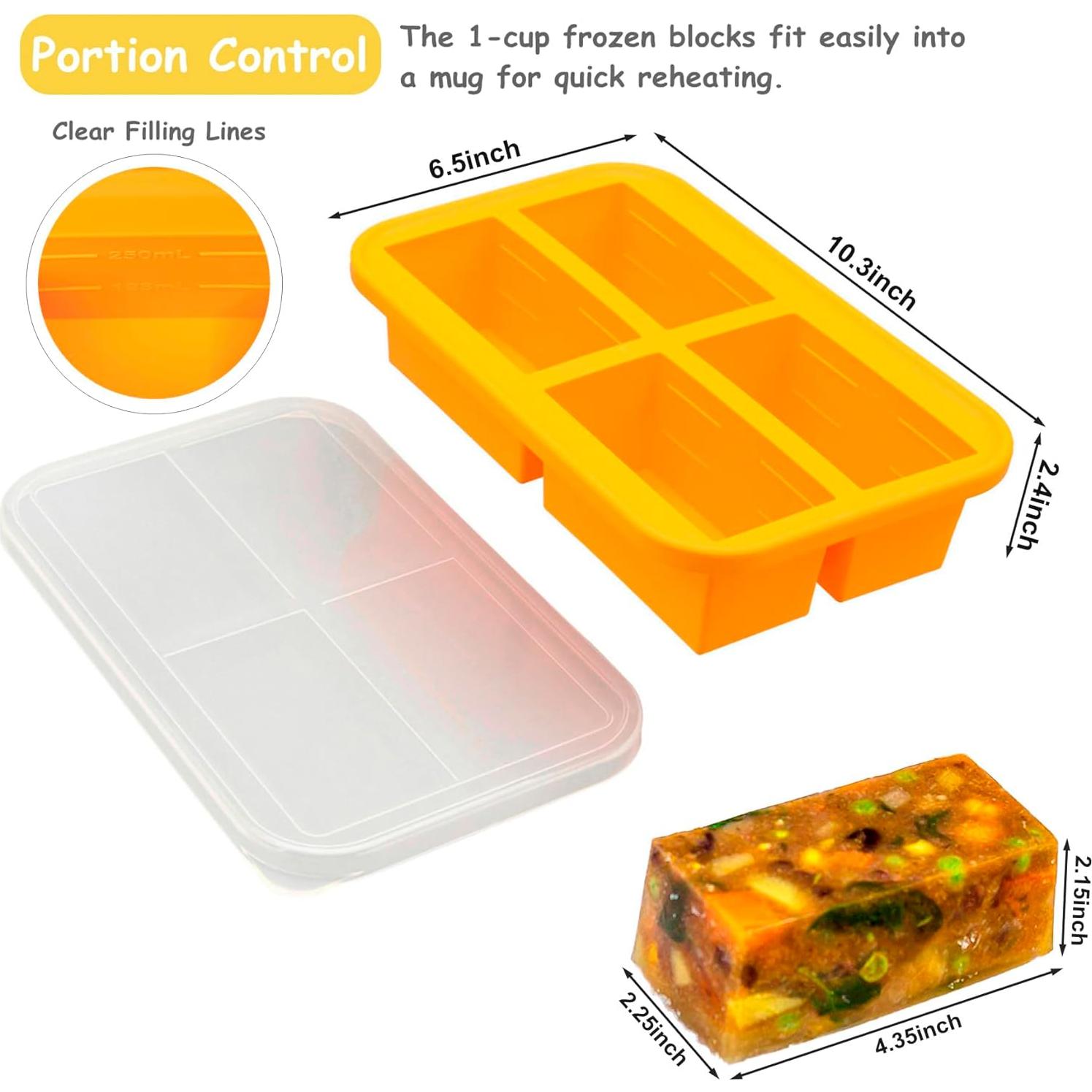 Bandeja de Congelación de Silicona Bangp 1 Taza con Tapa