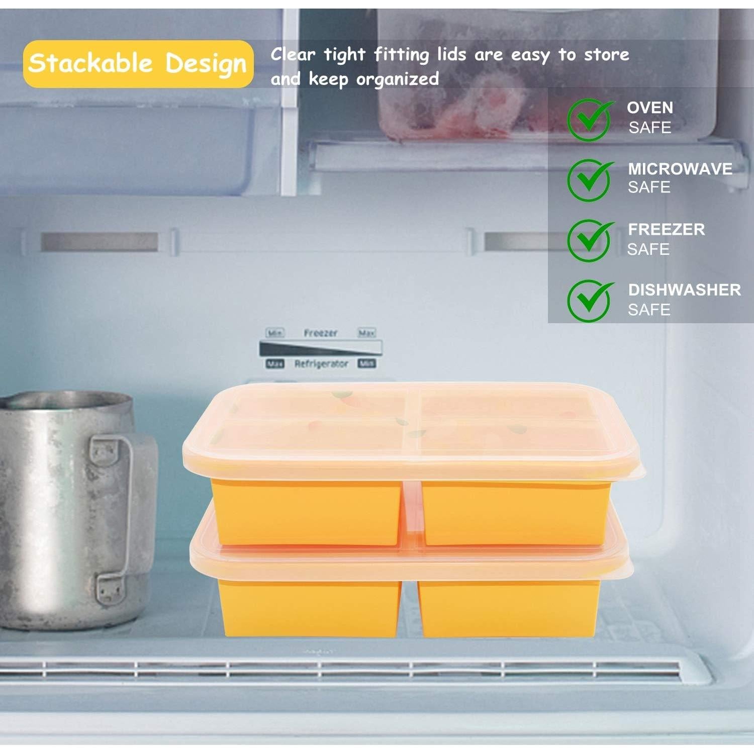 Bandeja de Congelación de Silicona Bangp 1 Taza con Tapa